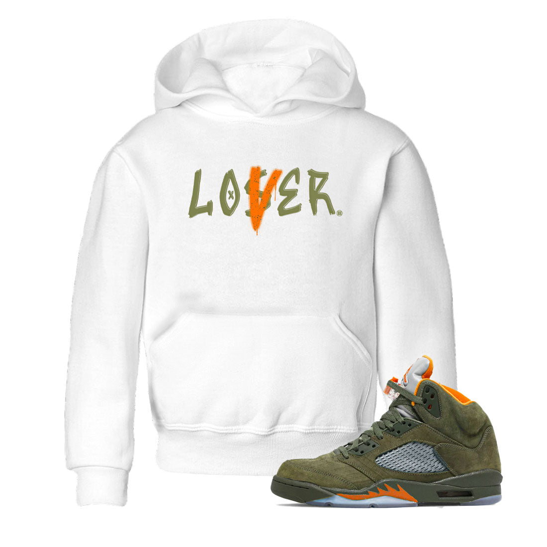 5s Olive shirt to match jordans Loser Lover sneaker tees Air Jordan 5 Olive Drip Gear Zone baby toddler White 1 cotton Shirt