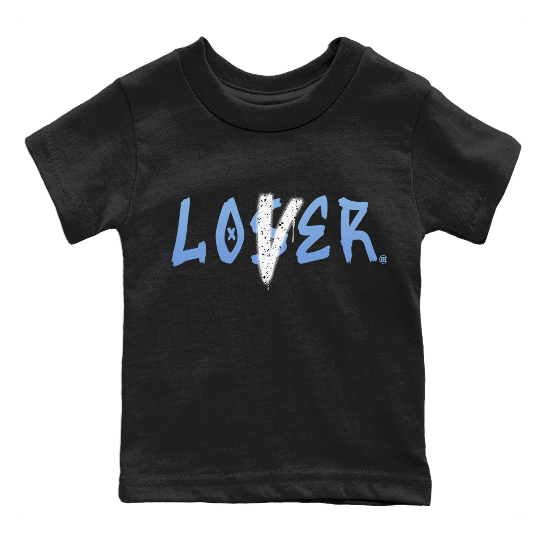 Jordan 5 UNC Sneaker Matching T-Shirt Loser Lover Sneaker Tees Jordan 5 UNC Sneaker Release Tees Kids Shirts