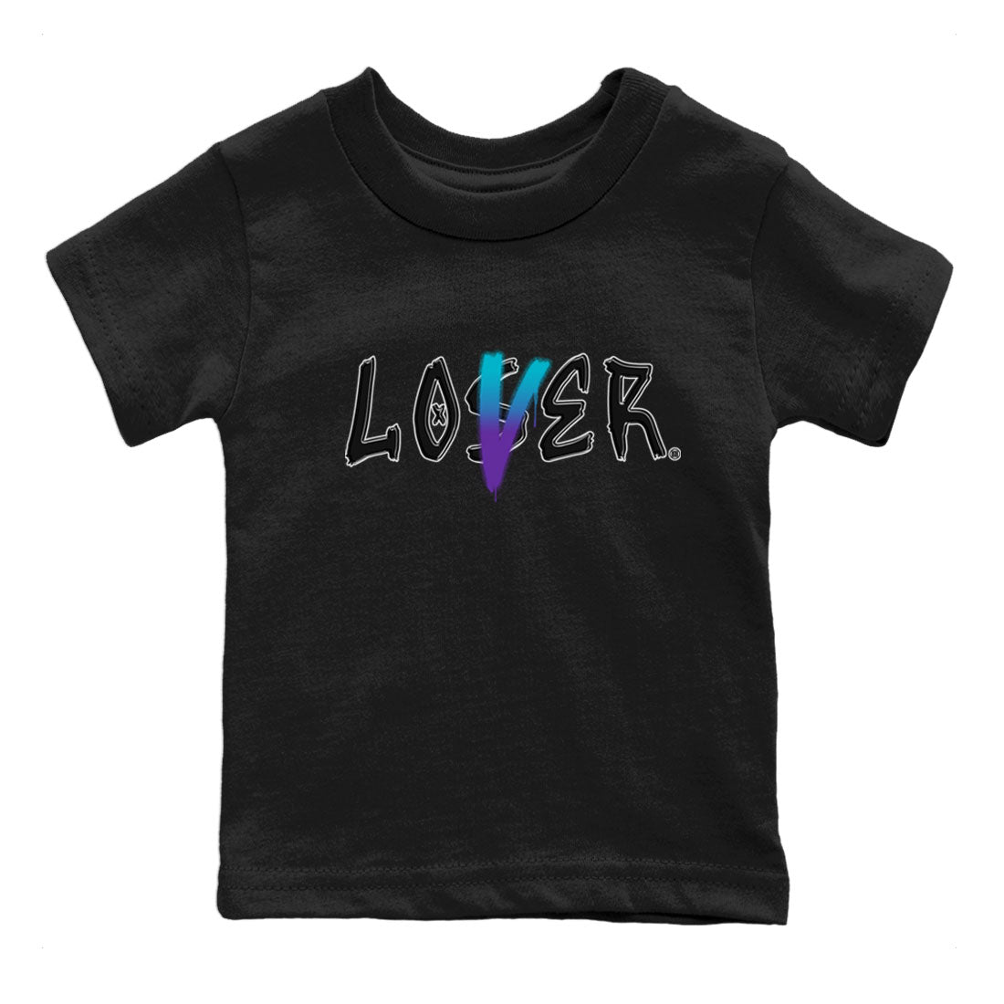 AJ6 Aqua Sneaker Match Tees Loser Lover Streetwear Sneaker Shirt Air Jordan 6 Aqua Drip Gear Zone Sneaker Matching Clothing Kids and Baby Youth Shirts Black 2
