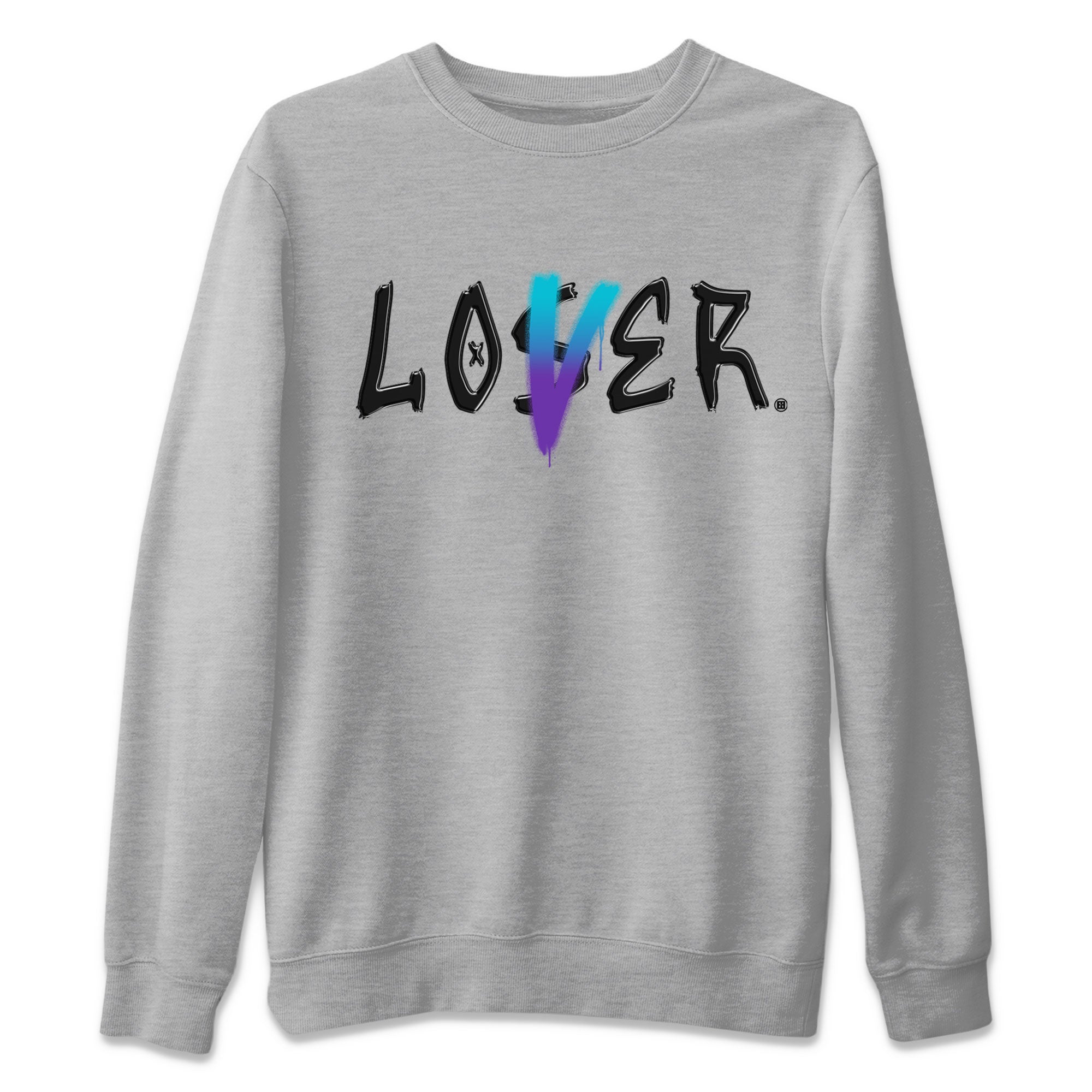 AJ6 Aqua Sneaker Match Tees Loser Lover Streetwear Sneaker Shirt Air Jordan 6 Aqua Drip Gear Zone Sneaker Matching Clothing Unisex Shirts Heather Grey 2