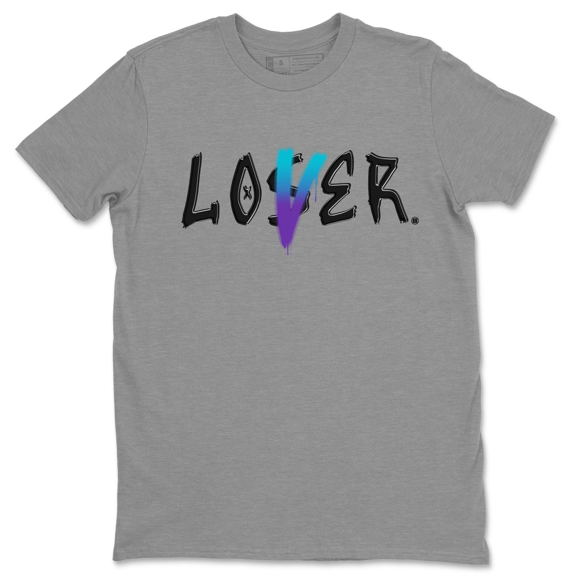 AJ6 Aqua Sneaker Match Tees Loser Lover Streetwear Sneaker Shirt Air Jordan 6 Aqua Drip Gear Zone Sneaker Matching Clothing Unisex Shirts Heather Grey 2