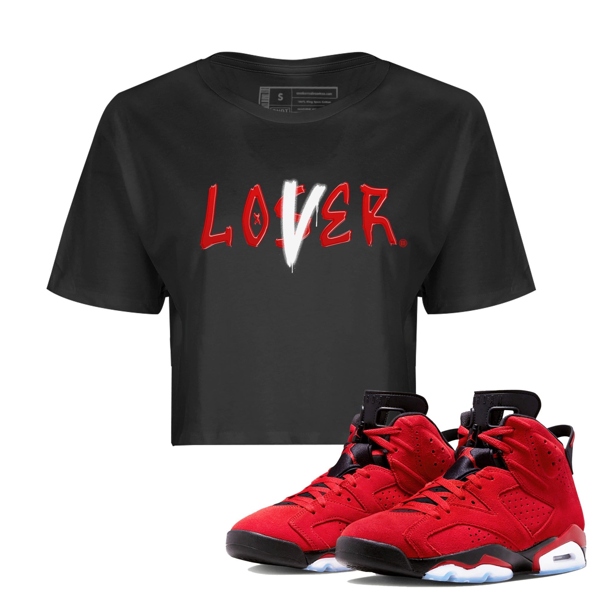 Air Jordan 6 Toro Bravo Sneaker Match Tees Loser Lover Streetwear Sneaker Shirt AJ6 Toro Bravo Shirt Women's Shirts Black 1