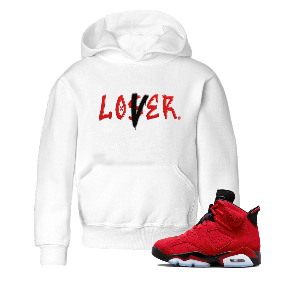 Air Jordan 6 Toro Bravo Sneaker Match Tees Loser Lover Streetwear Sneaker Shirt AJ6 Toro Bravo Shirt Kids Shirts White 1