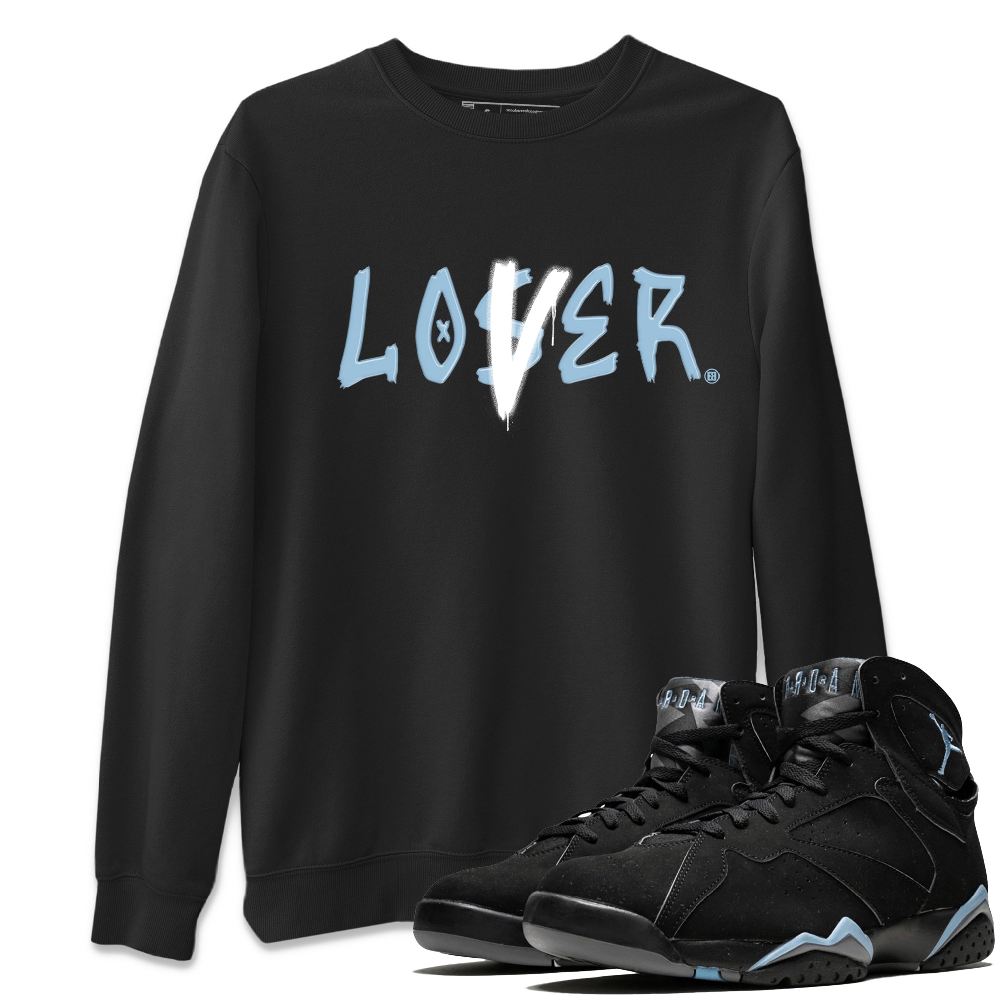 Air Jordan 7 Chambray Sneaker Match Tees Loser Lover Streetwear Sneaker Shirt AJ7 Chambray Drip Gear Zone Sneaker Matching Clothing Unisex Shirts Black 1