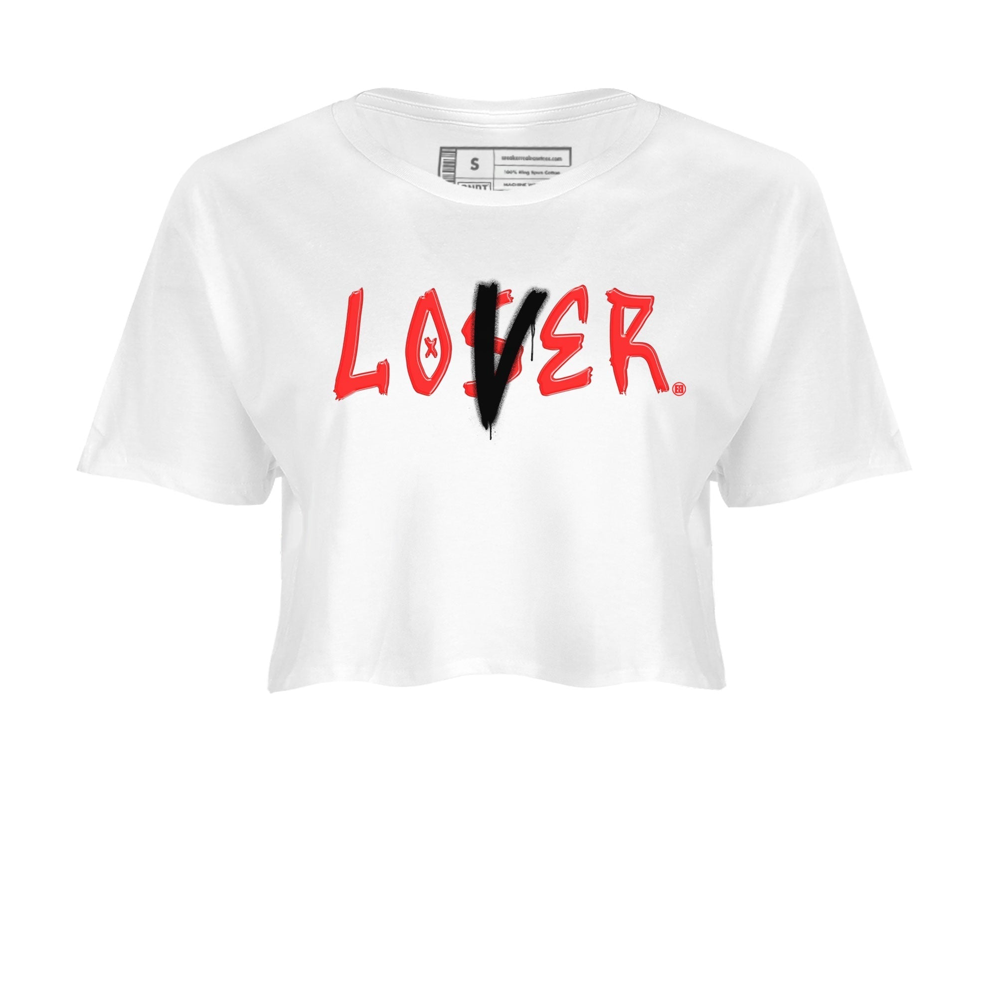 Air Jordan 7 Retro White Infrared shirt to match jordans Loser Lover Streetwear Sneaker Shirt Air Jordan 7 White Infrared Drip Gear Zone Sneaker Matching Clothing White 2 Crop T-Shirt