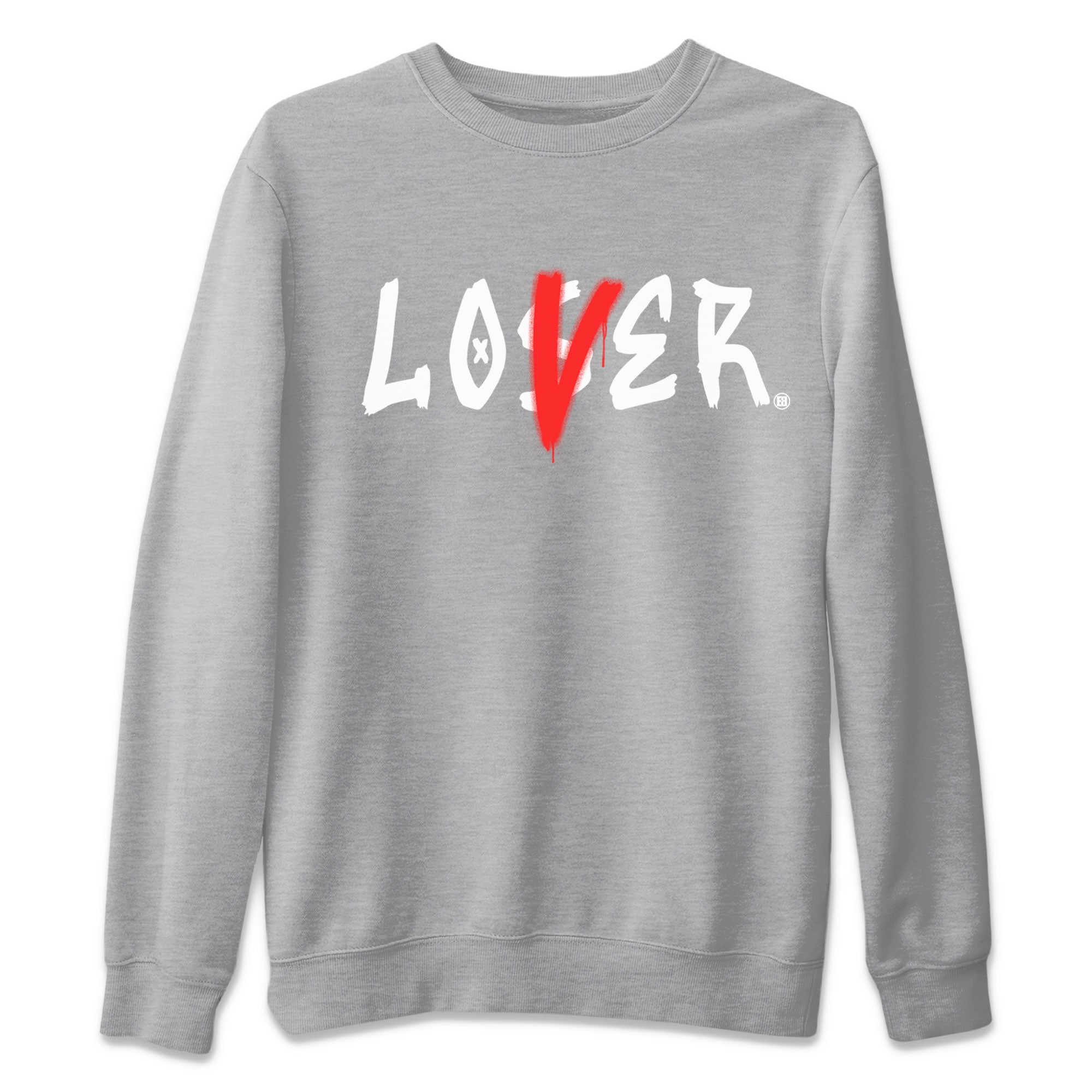 Air Jordan 7 Retro White Infrared shirt to match jordans Loser Lover Streetwear Sneaker Shirt Air Jordan 7 White Infrared Drip Gear Zone Sneaker Matching Clothing Unisex Heather Grey 2 T-Shirt