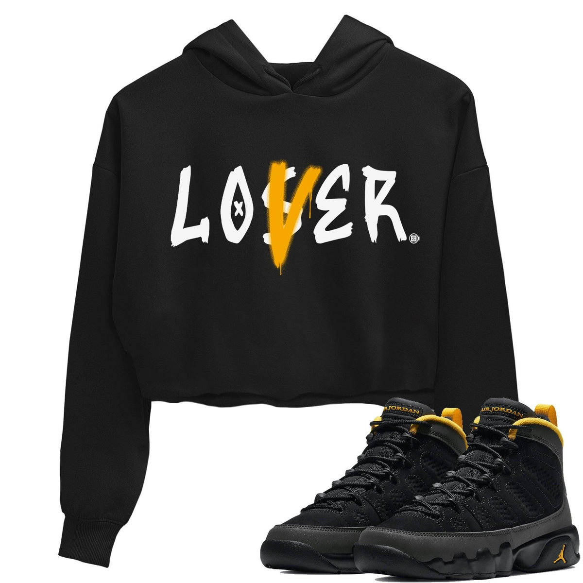 Jordan 9 University Gold Shirt To Match Jordans Loser Lover Sneaker Tees Jordan 9 University Gold Drip Gear Zone Sneaker Matching Clothing Women's Shirts