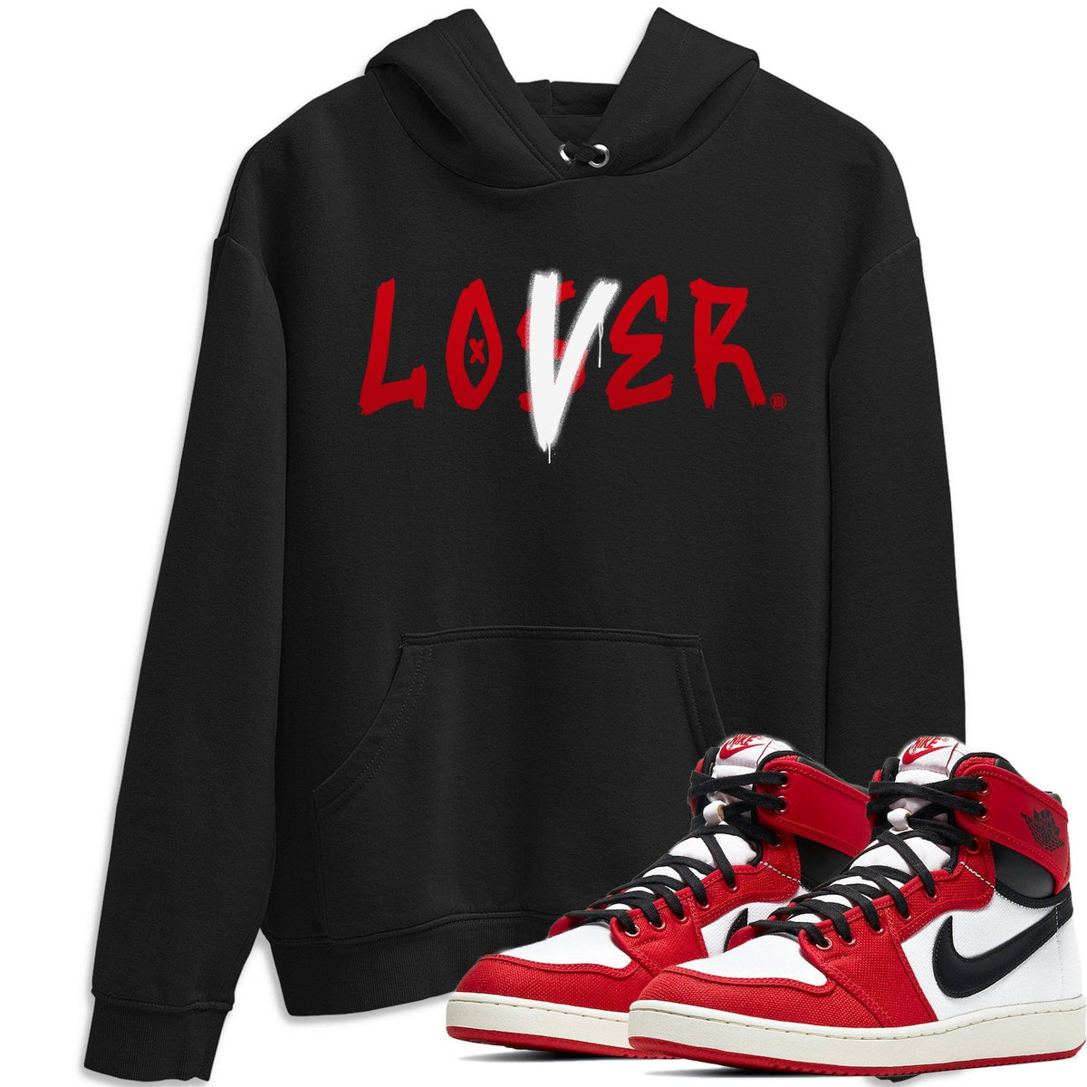 Jordan 1 Chicago Sneaker Matching T-Shirt Loser Lover Sneaker Tees Jordan 1 Chicago Sneaker Release Tees Crew Neck Tees