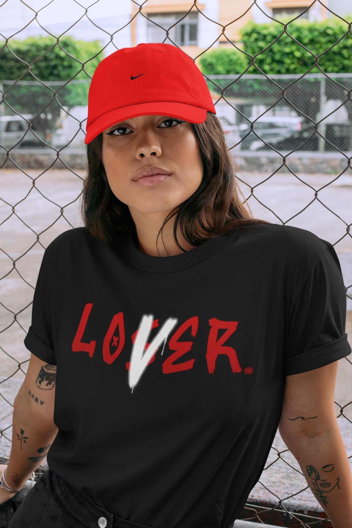 Jordan 1 Chicago Sneaker Matching T-Shirt Loser Lover Sneaker Tees Jordan 1 Chicago Sneaker Release Tees Crew Neck Tees