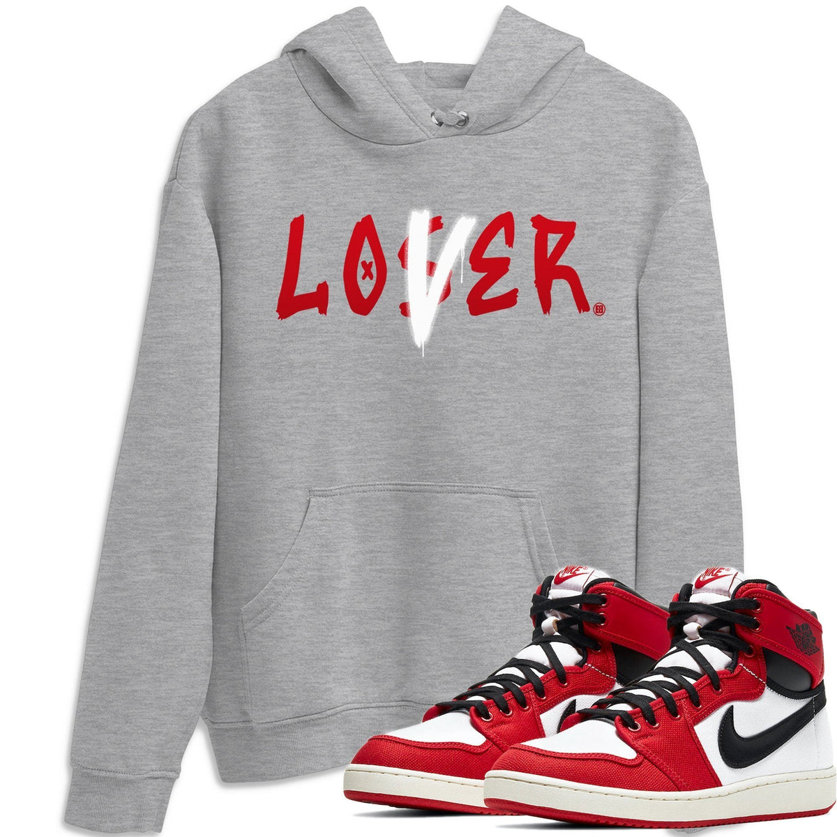 Jordan 1 Chicago Sneaker Matching T-Shirt Loser Lover Sneaker Tees Jordan 1 Chicago Sneaker Release Tees Crew Neck Tees