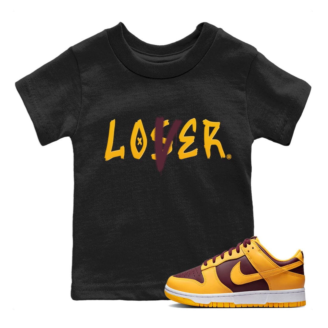 Dunk Arizona State Sneaker Match Tees Loser Lover Sneaker Tees Dunk Arizona State Jordan to match sneaker T-Shirt Kids Shirts