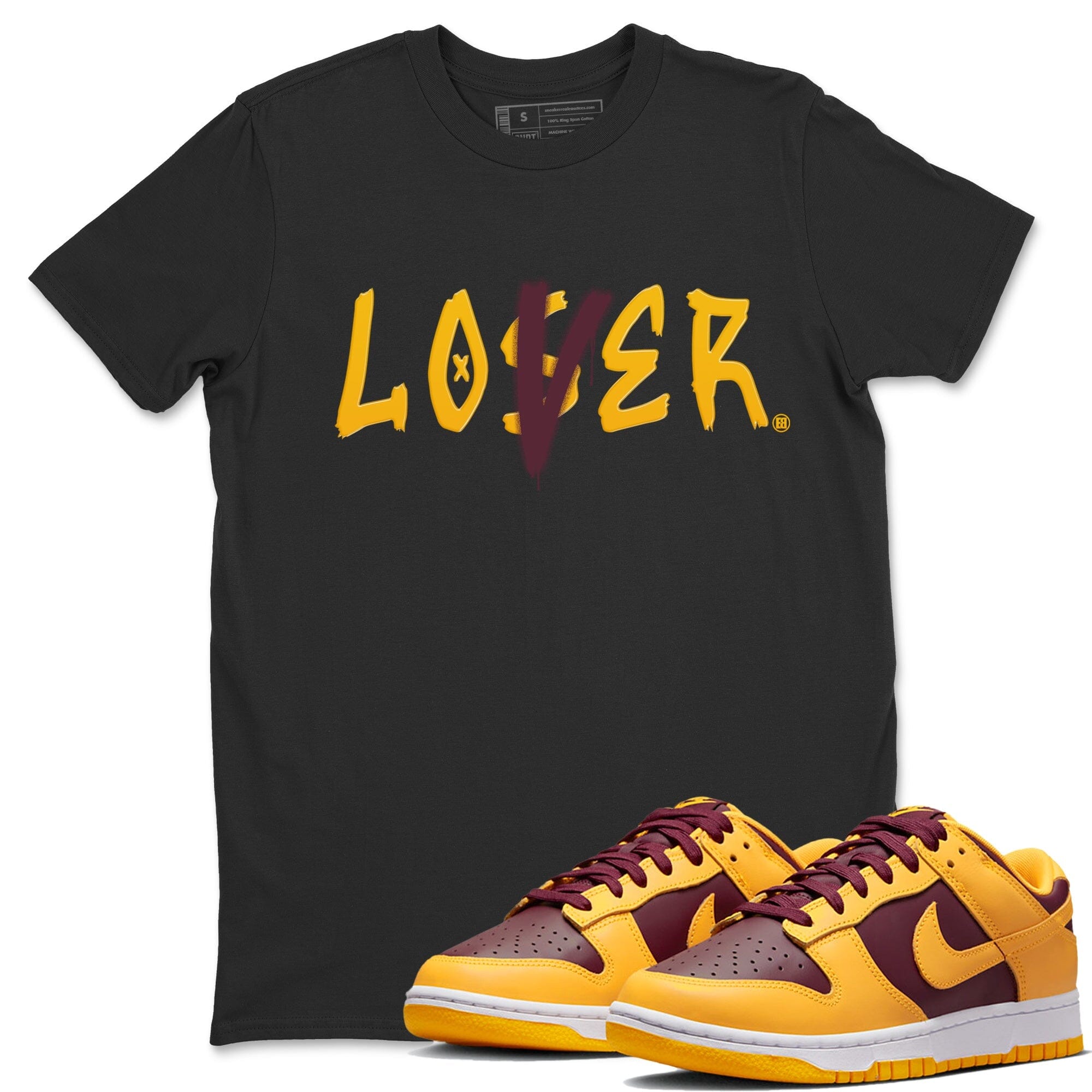 Dunk Arizona State Sneaker Match Tees Loser Lover Sneaker Tees Dunk Arizona State Jordan to match sneaker T-Shirt Crew Neck Shirts