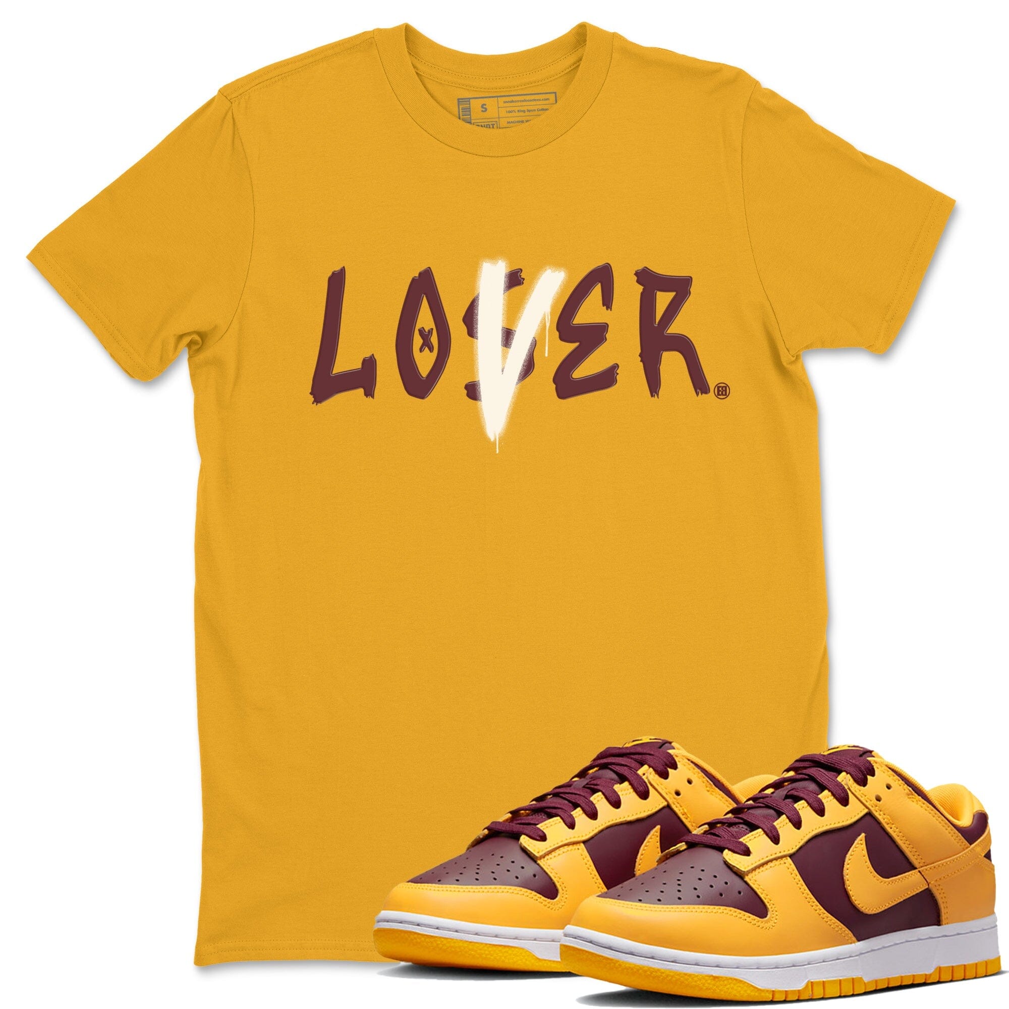 Dunk Arizona State Sneaker Match Tees Loser Lover Sneaker Tees Dunk Arizona State Jordan to match sneaker T-Shirt Crew Neck Shirts