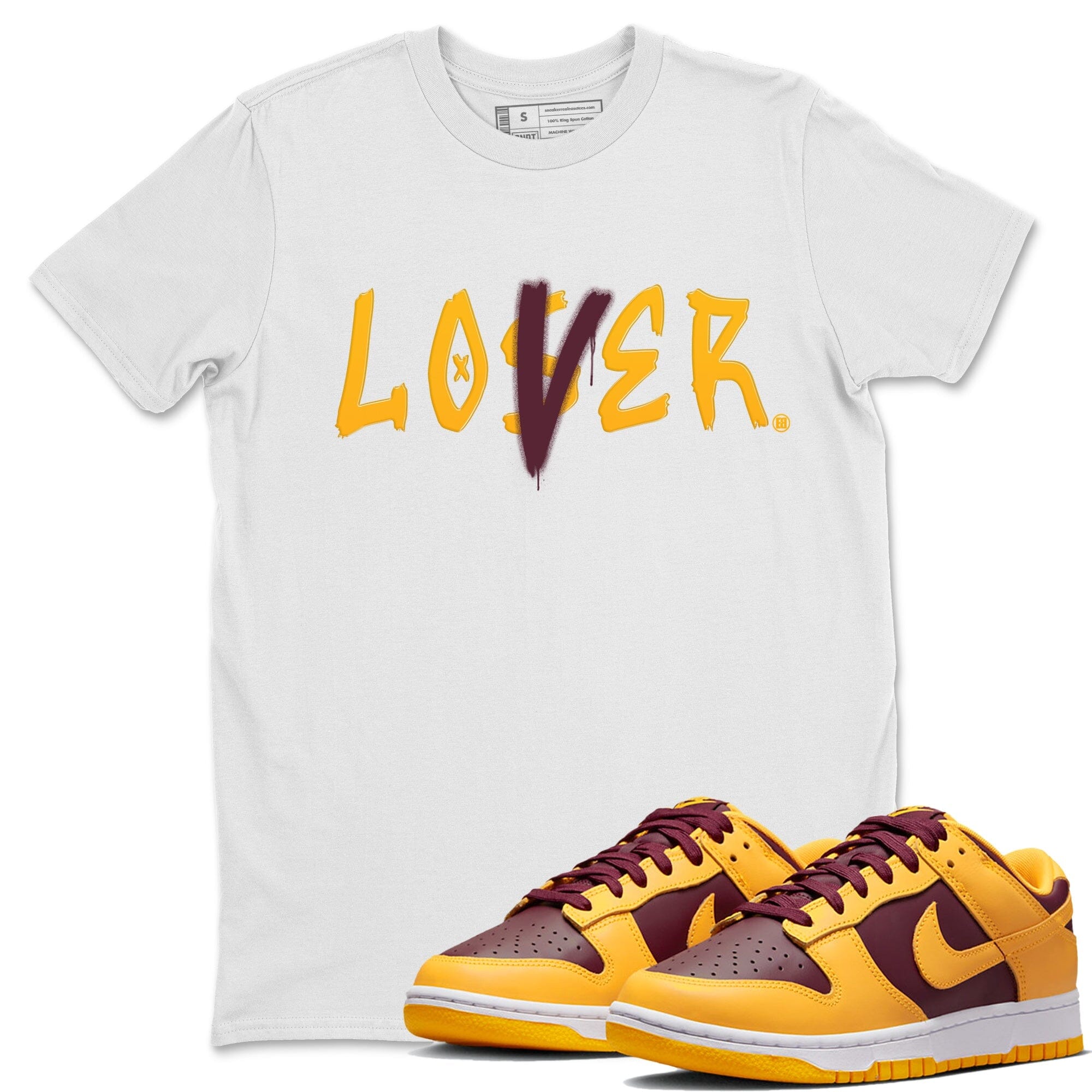 Dunk Arizona State Sneaker Match Tees Loser Lover Sneaker Tees Dunk Arizona State Jordan to match sneaker T-Shirt Crew Neck Shirts