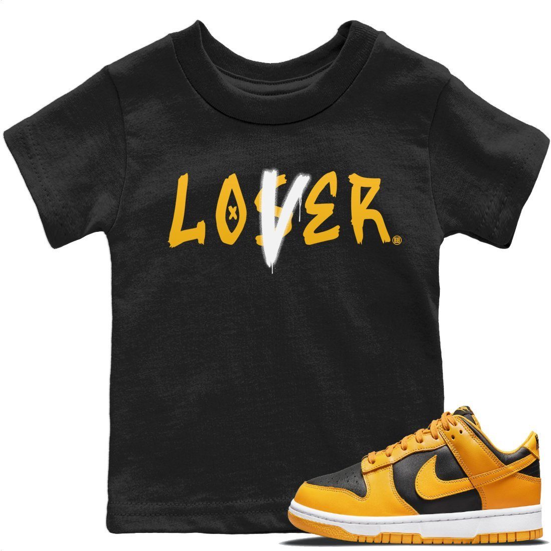 Dunk Championship Goldenrod Sneaker Match Tees Loser Lover Sneaker Tees Dunk Championship Goldenrod Jordan to match sneaker T-Shirt Kids Shirts