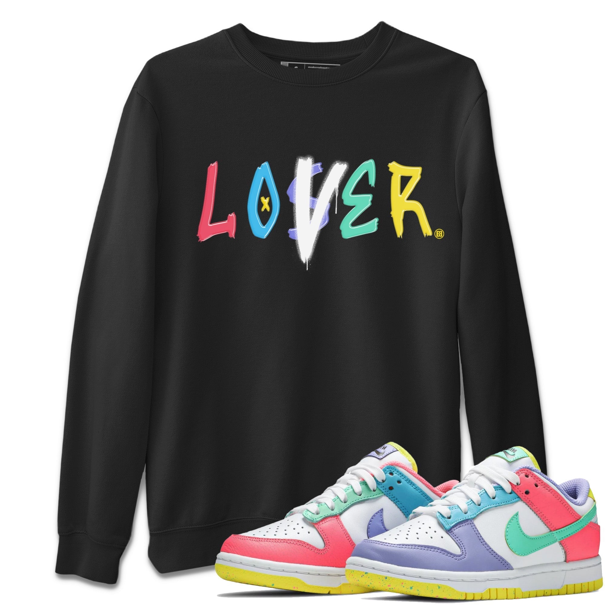 Dunk Easter Candy Loser Lover Crew Neck Streetwear Sneaker Shirt Holiday Easter T-Shirt Sneaker T-Shirts Size Chart
