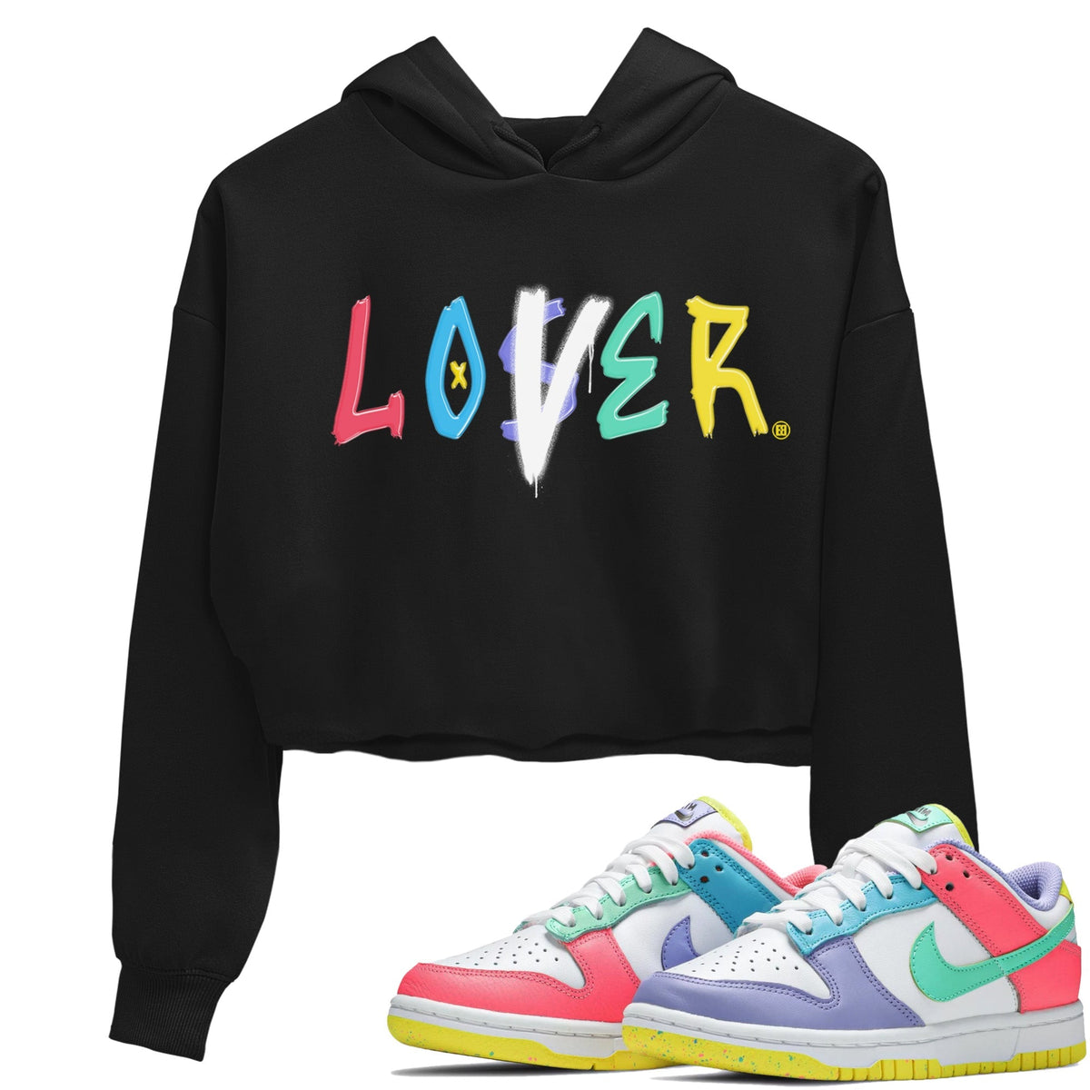 Dunk Easter Candy Sneaker Match Tees Loser Lover Streetwear Sneaker Shirt Holiday Easter T-Shirt Sneaker Release Tees Women's Shirts Black 1