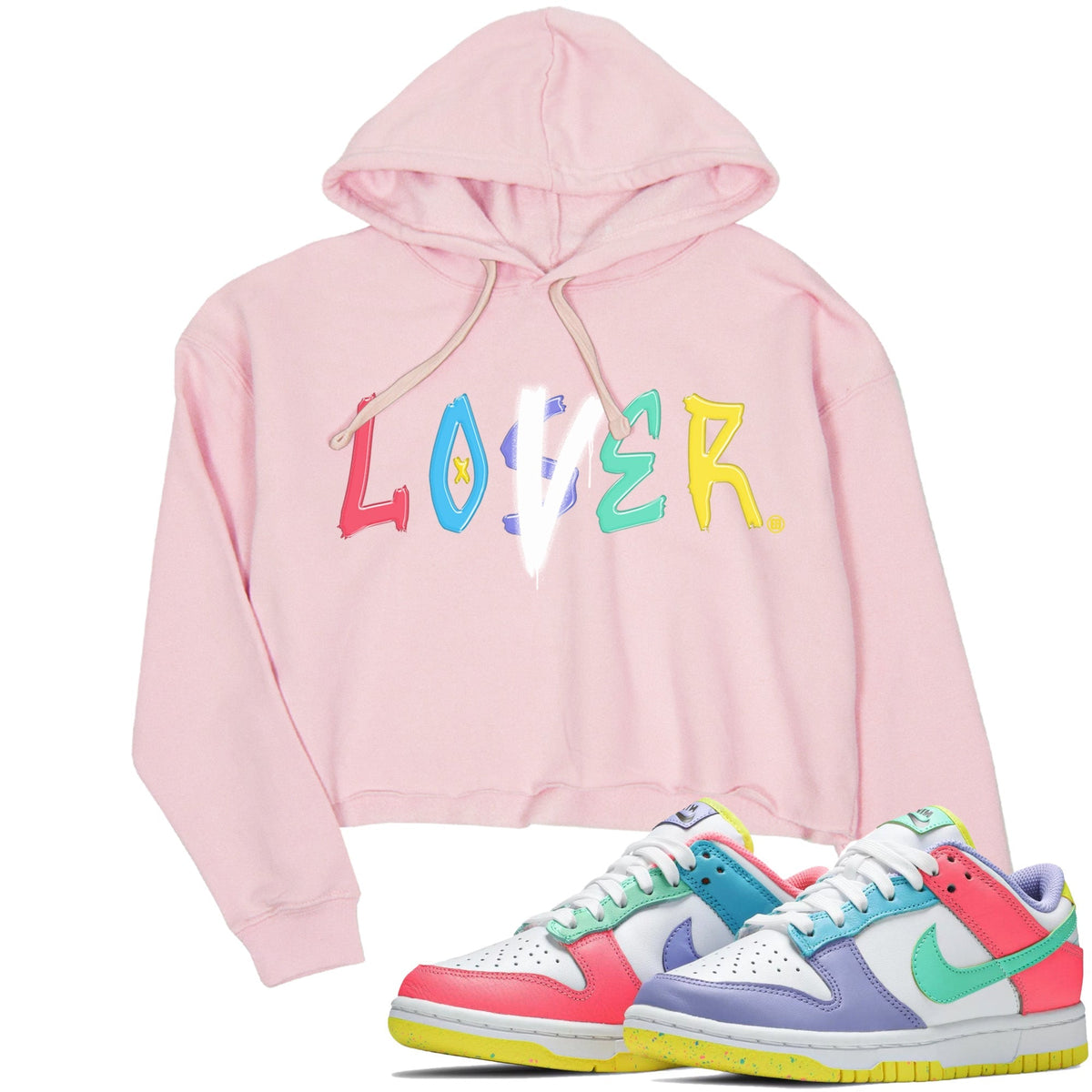 Dunk Easter Candy Sneaker Match Tees Loser Lover Streetwear Sneaker Shirt Holiday Easter T-Shirt Sneaker Release Tees Women's Shirts Pink 1