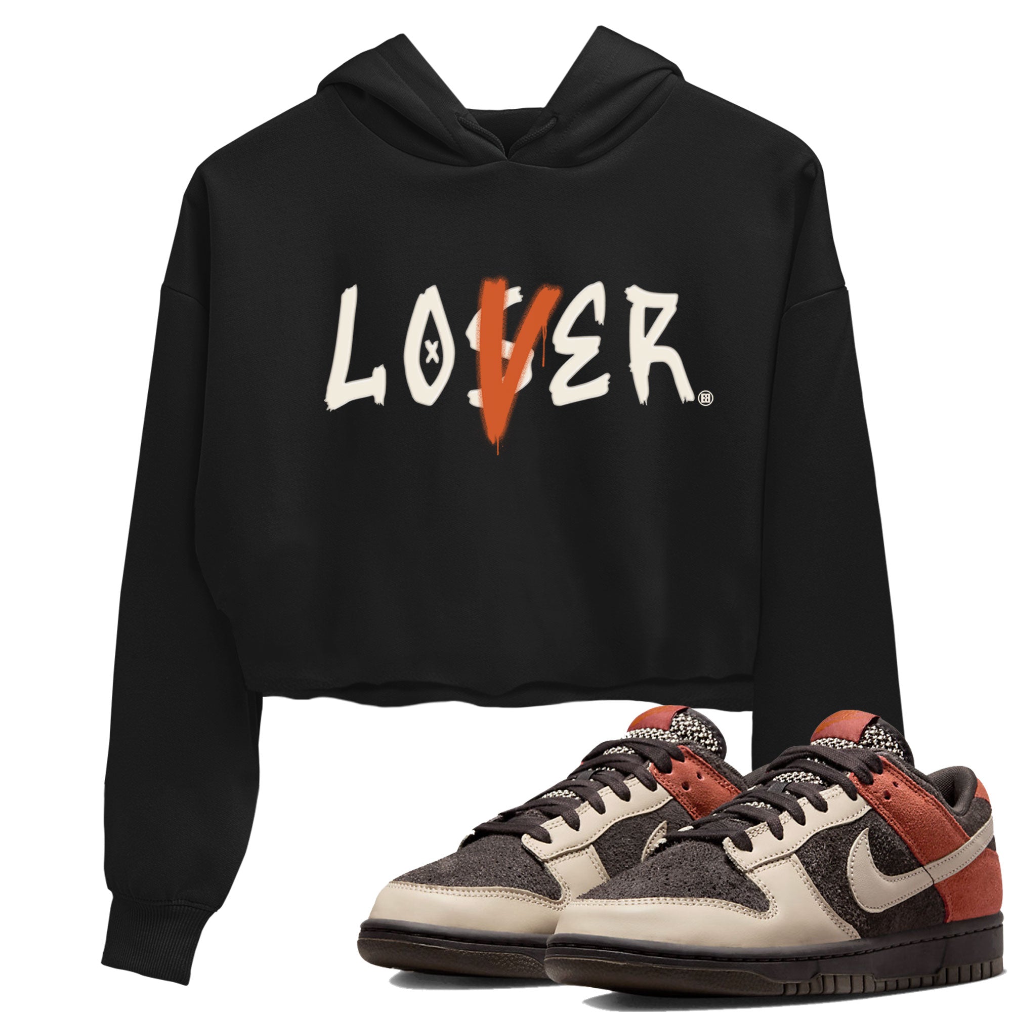 Dunk Low Red Panda shirt to match jordans Loser Lover sneaker tees Dunk Low Red Panda Drip Gear Zone Sneaker T-Shirts Black 1 Crop T-Shirt
