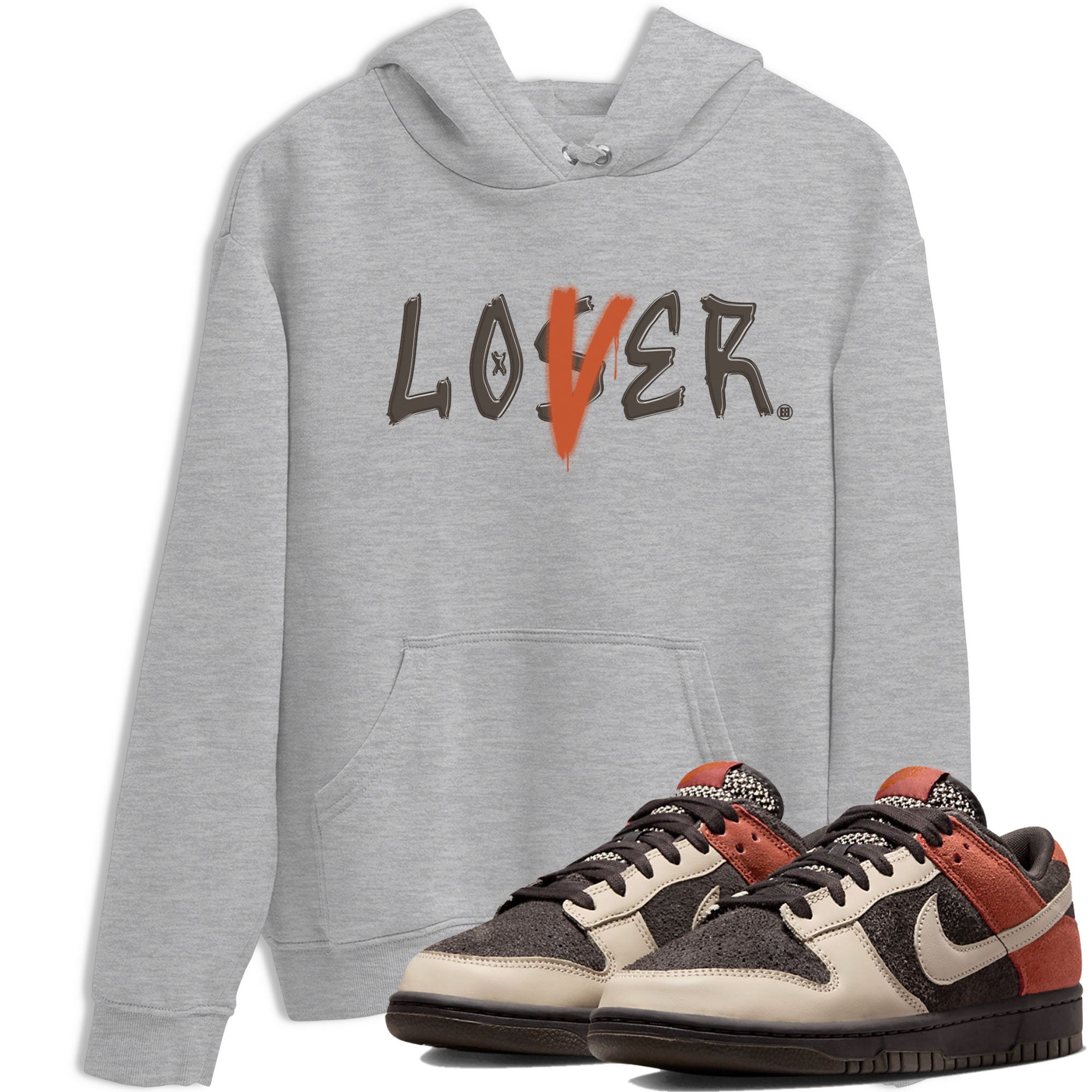 Dunk Low Red Panda shirt to match jordans Loser Lover sneaker tees Dunk Low Red Panda Drip Gear Zone Sneaker T-Shirts Crew Neck Casual Fit Heather Grey 1 T-Shirt