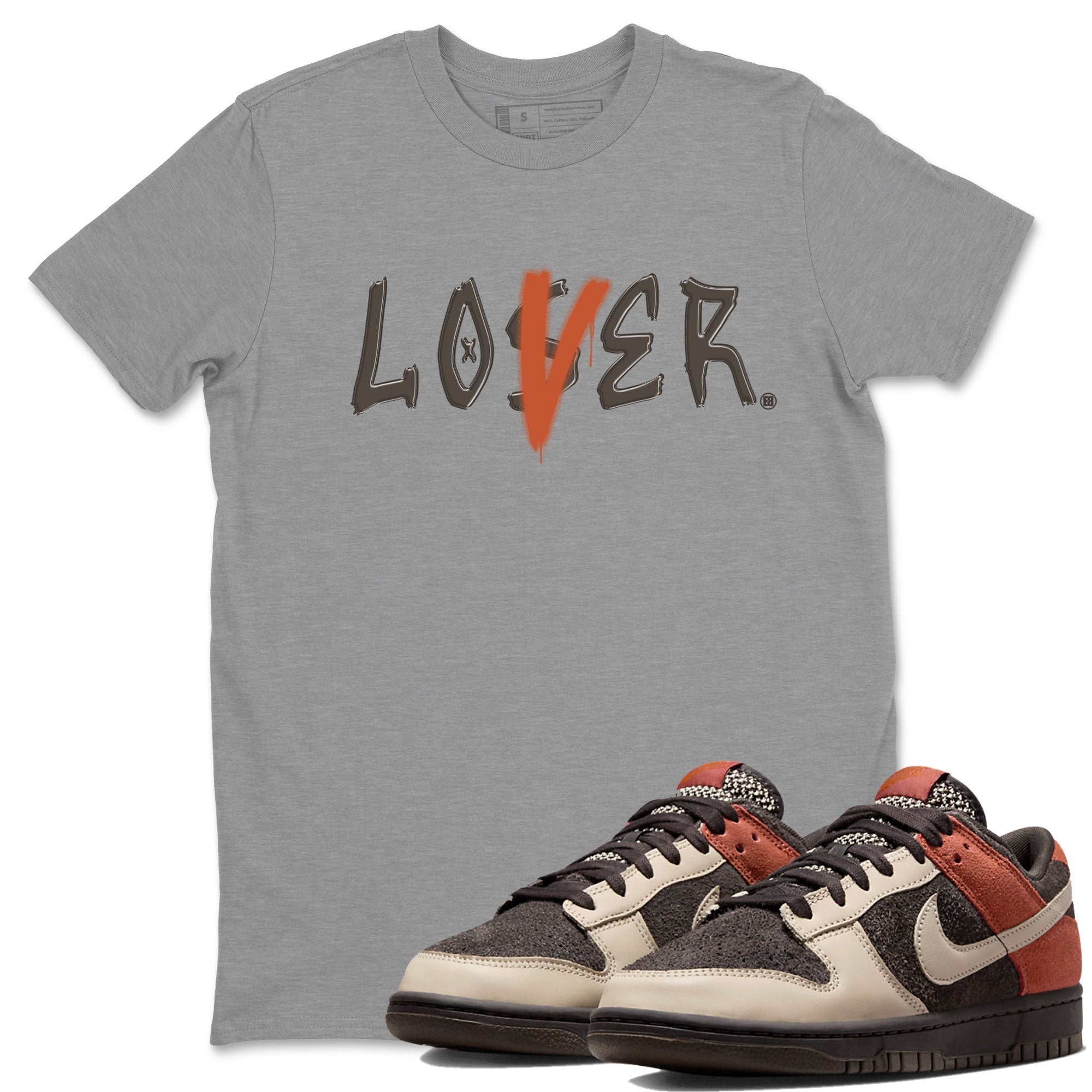 Dunk Low Red Panda shirt to match jordans Loser Lover sneaker tees Dunk Low Red Panda Drip Gear Zone Sneaker T-Shirts Crew Neck Casual Fit Heather Grey 1 T-Shirt