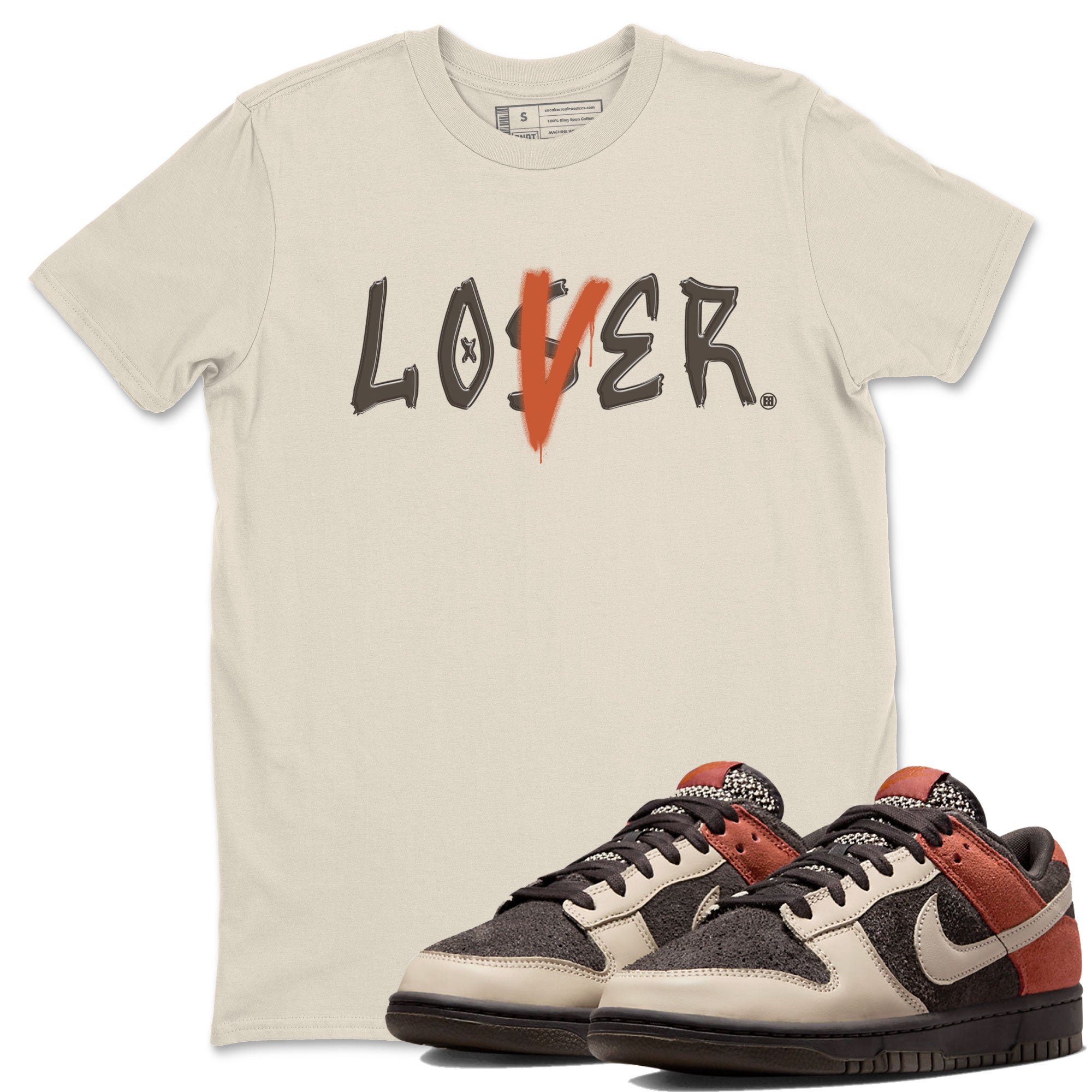 Dunk Low Red Panda shirt to match jordans Loser Lover sneaker tees Dunk Low Red Panda Drip Gear Zone Sneaker T-Shirts Crew Neck Casual Fit Natural 1 T-Shirt