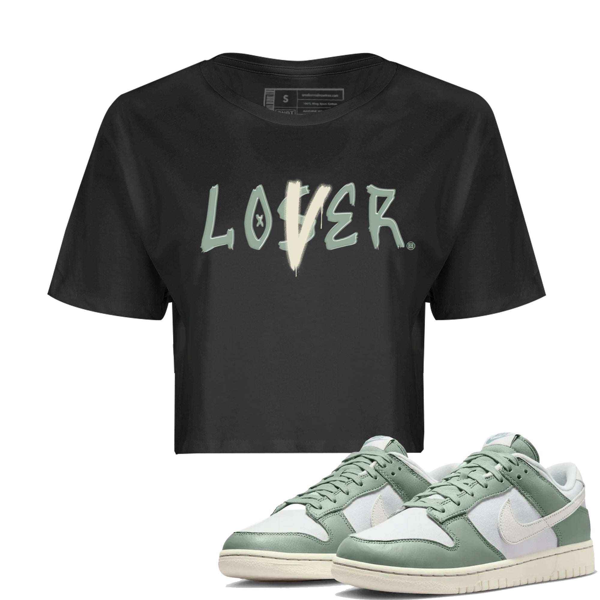 Dunk Low Mica Green Shirts Loser Lover Streetwear Sneaker Shirt Dunk Mica Green Sneaker Release Tees Women's Shirts Black 1