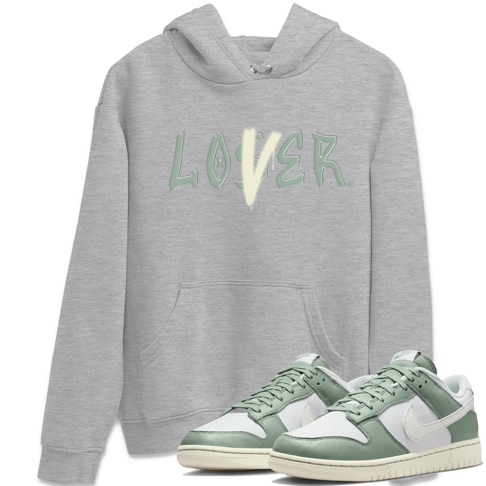 Dunk Low Mica Green Shirts Loser Lover Streetwear Sneaker Shirt Dunk Mica Green Sneaker Release Tees Unisex Shirts Heather Grey 1
