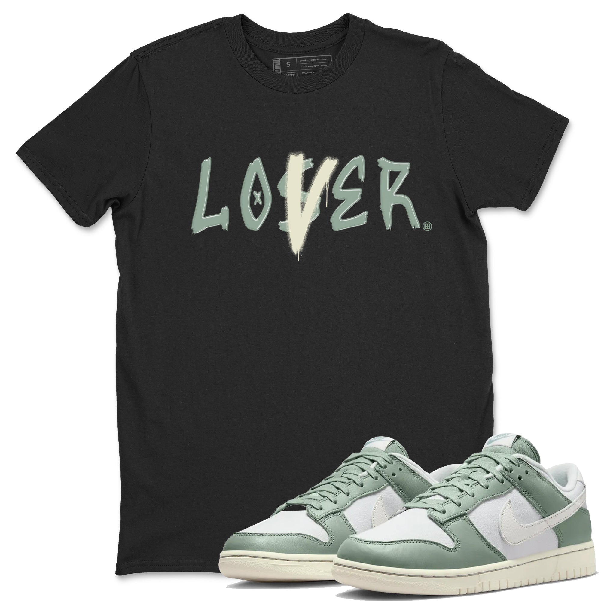 Dunk Low Mica Green Shirts Loser Lover Streetwear Sneaker Shirt Dunk Mica Green Sneaker Release Tees Unisex Shirts Black 1