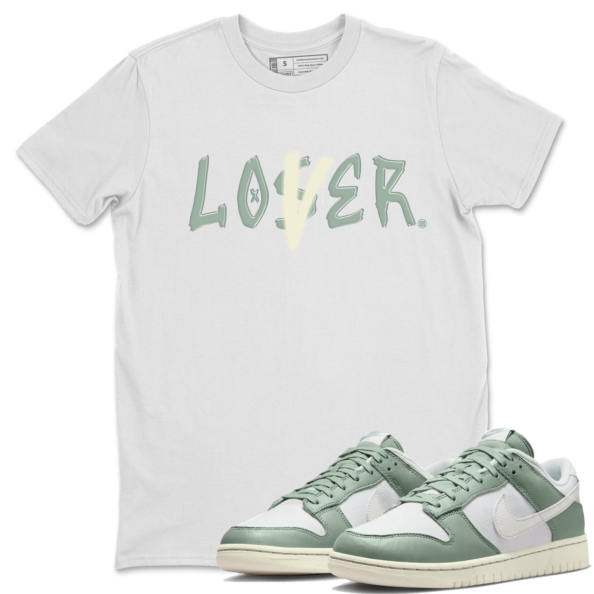 Dunk Low Mica Green Shirts Loser Lover Streetwear Sneaker Shirt Dunk Mica Green Sneaker Release Tees Unisex Shirts White 1