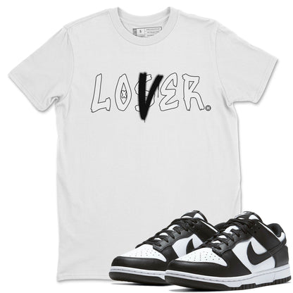 Dunk Panda Sneaker Match Tees Loser Lover Sneaker Tees Dunk Panda Jordan to match sneaker T-Shirt Crew Neck Shirts