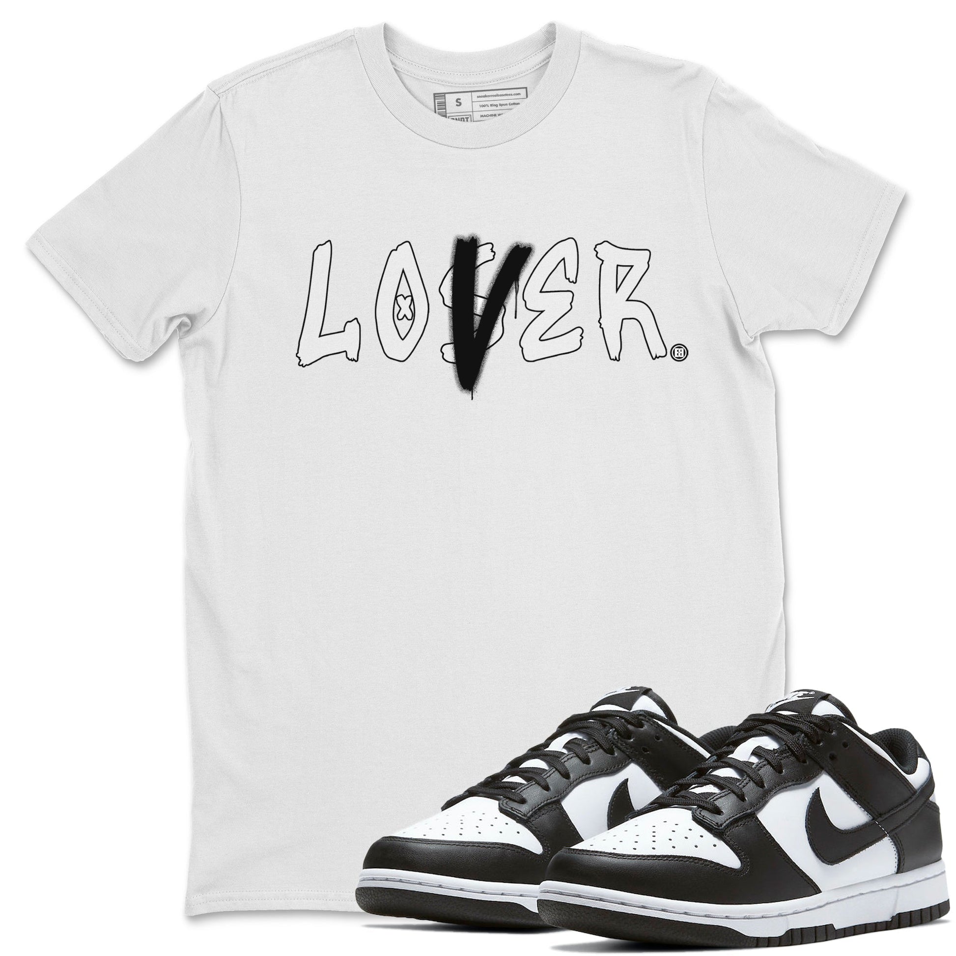 Dunk Panda Sneaker Match Tees Loser Lover Sneaker Tees Dunk Panda Jordan to match sneaker T-Shirt Crew Neck Shirts