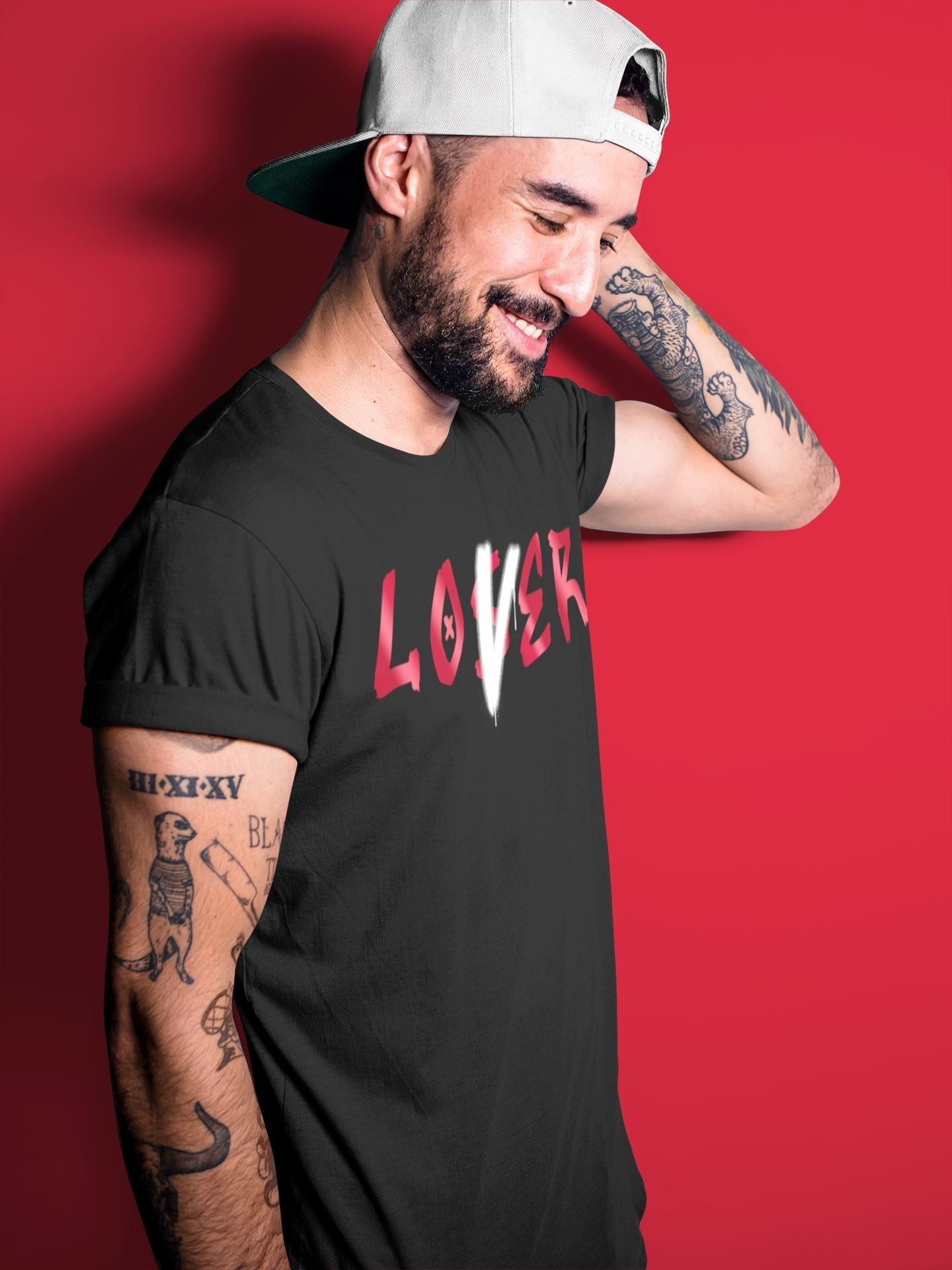 Jordan 1 Bred Patent Sneaker Matching T-Shirt Loser Lover Sneaker Tees Jordan 1 Bred Patent Sneaker Release Tees Crew Neck Tees