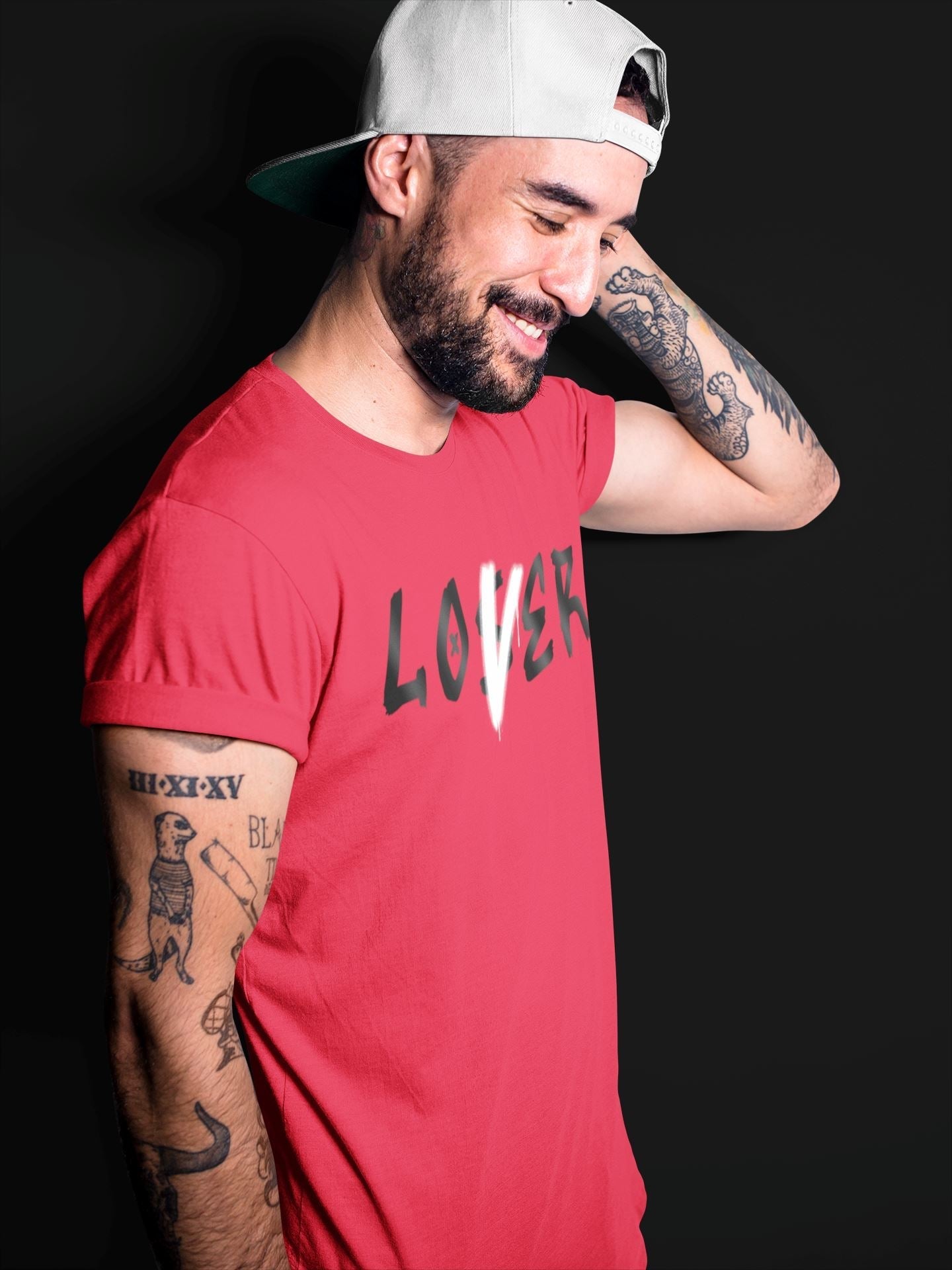 Jordan 1 Bred Patent Sneaker Matching T-Shirt Loser Lover Sneaker Tees Jordan 1 Bred Patent Sneaker Release Tees Crew Neck Tees