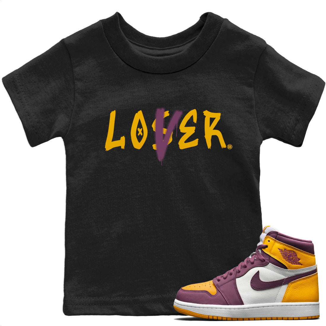 Jordan 1 Brotherhood Sneaker Matching T-Shirt Loser Lover Sneaker Tees Jordan 1 Brotherhood Sneaker Release Tees Kids Shirts