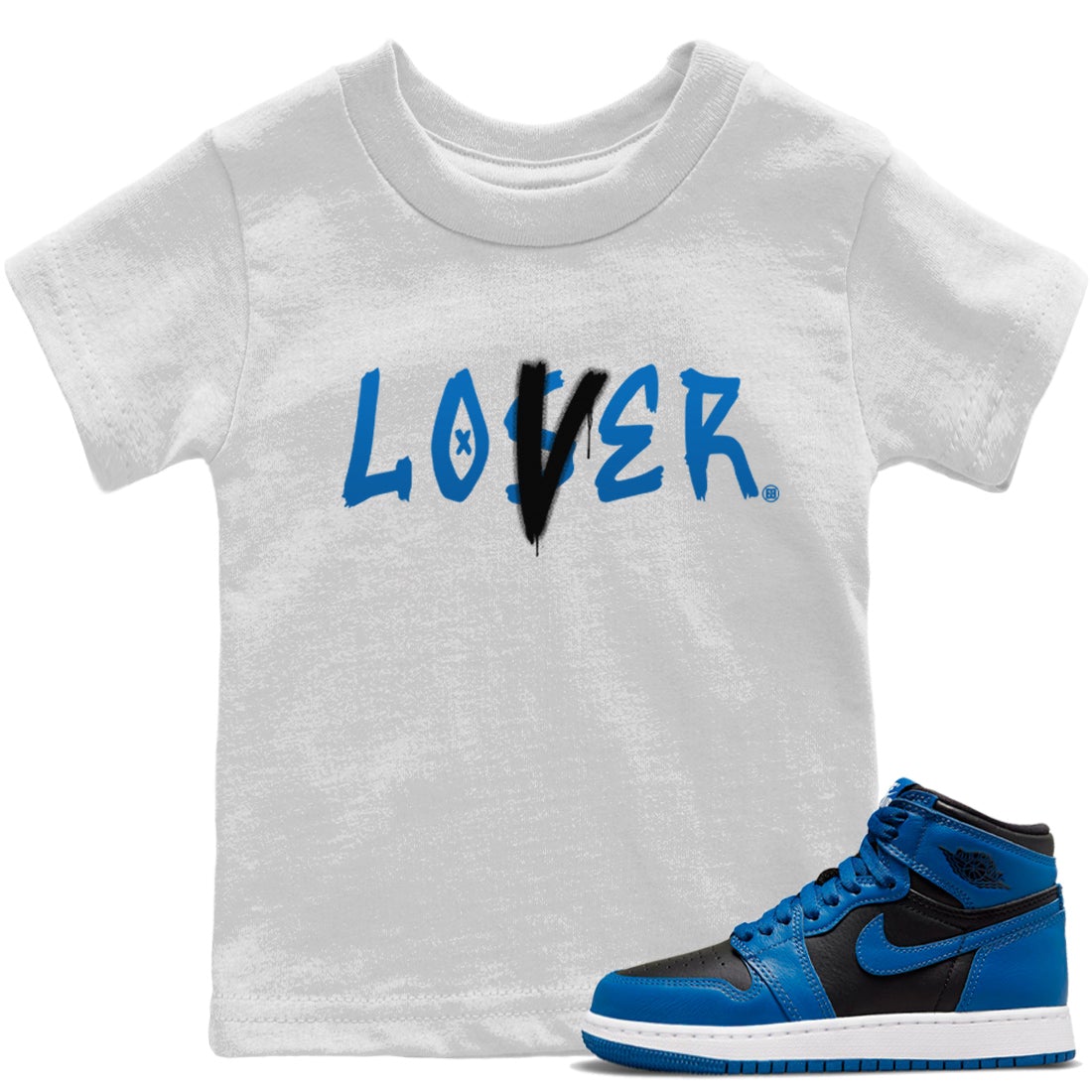 Jordan 1 Dark Marina Blue Sneaker Matching T-Shirt Loser Lover Sneaker Tees Jordan 1 Dark Marina Blue Sneaker Release Tees Kids Shirts