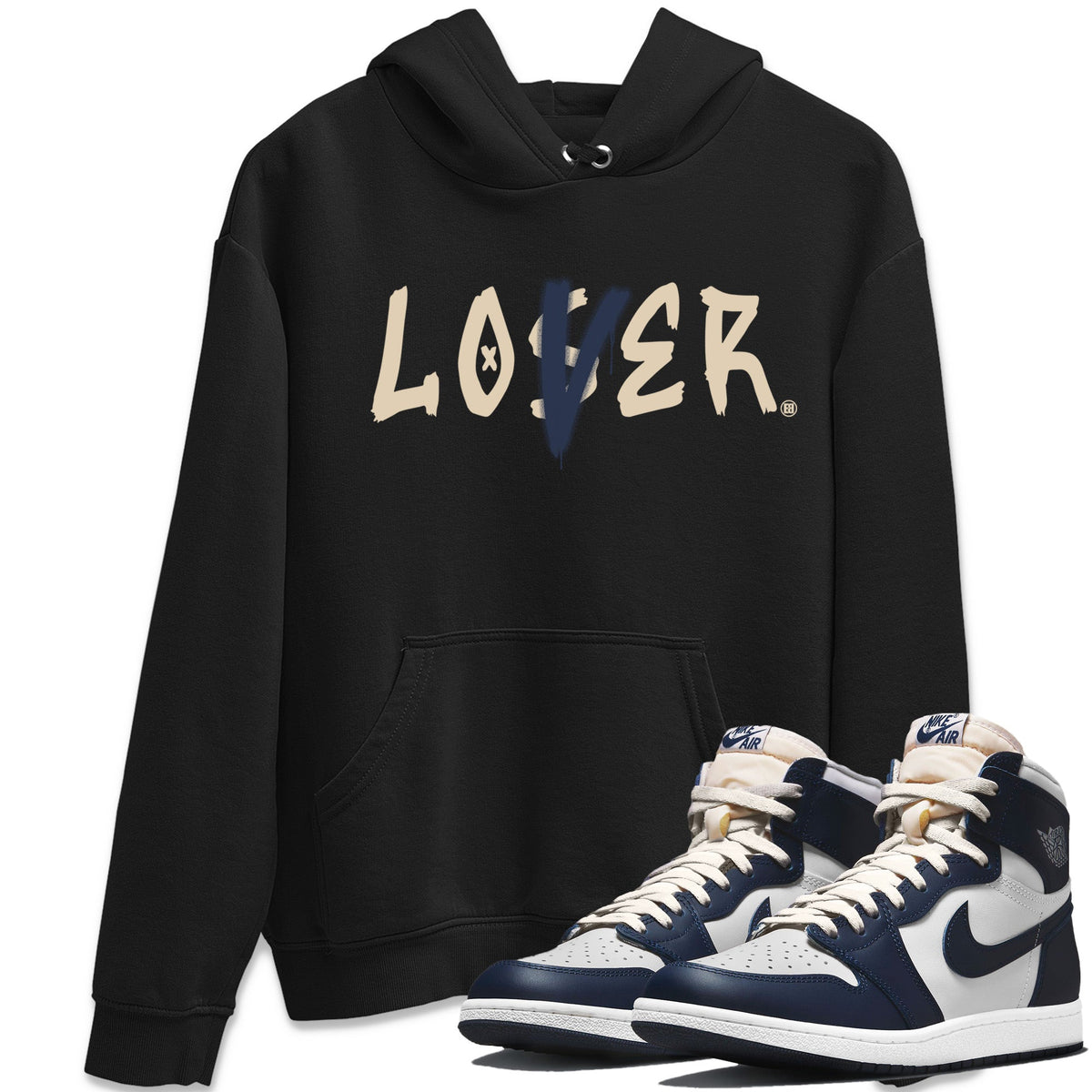 Jordan 1 85 Georgetown Sneaker Match Tees Loser Lover Sneaker Tees Jordan 1 85 Georgetown Jordan to match sneaker T-Shirt Crew Neck Shirts
