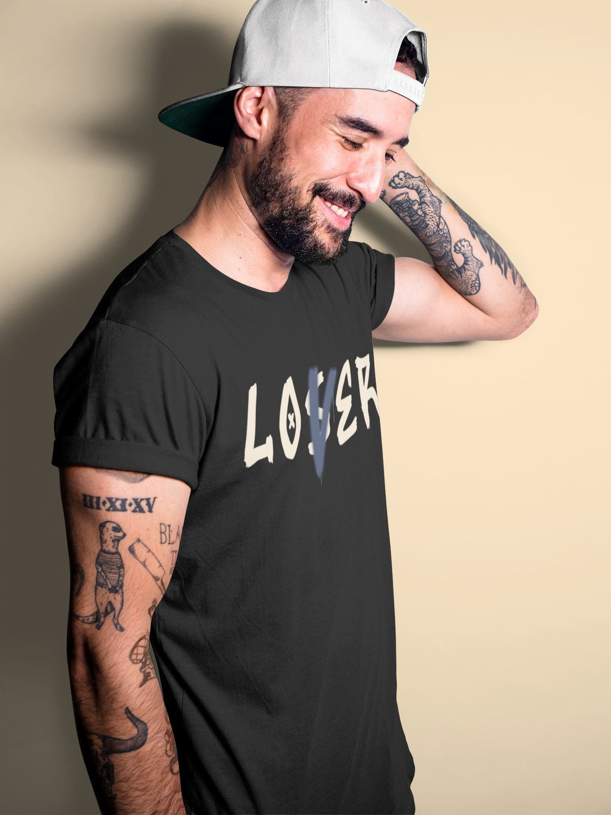 Jordan 1 85 Georgetown Sneaker Match Tees Loser Lover Sneaker Tees Jordan 1 85 Georgetown Jordan to match sneaker T-Shirt Crew Neck Shirts