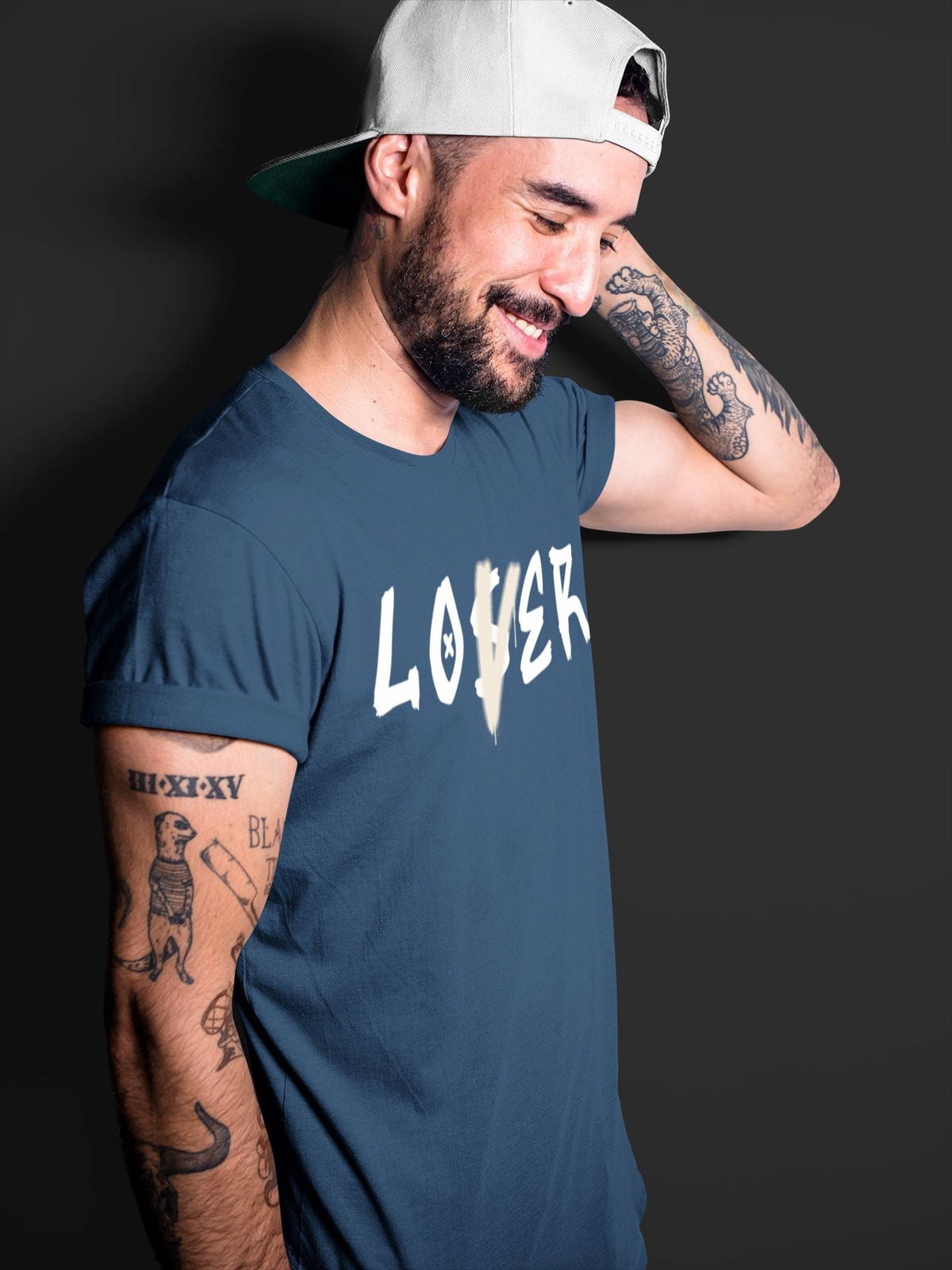 Jordan 1 85 Georgetown Sneaker Match Tees Loser Lover Sneaker Tees Jordan 1 85 Georgetown Jordan to match sneaker T-Shirt Crew Neck Shirts