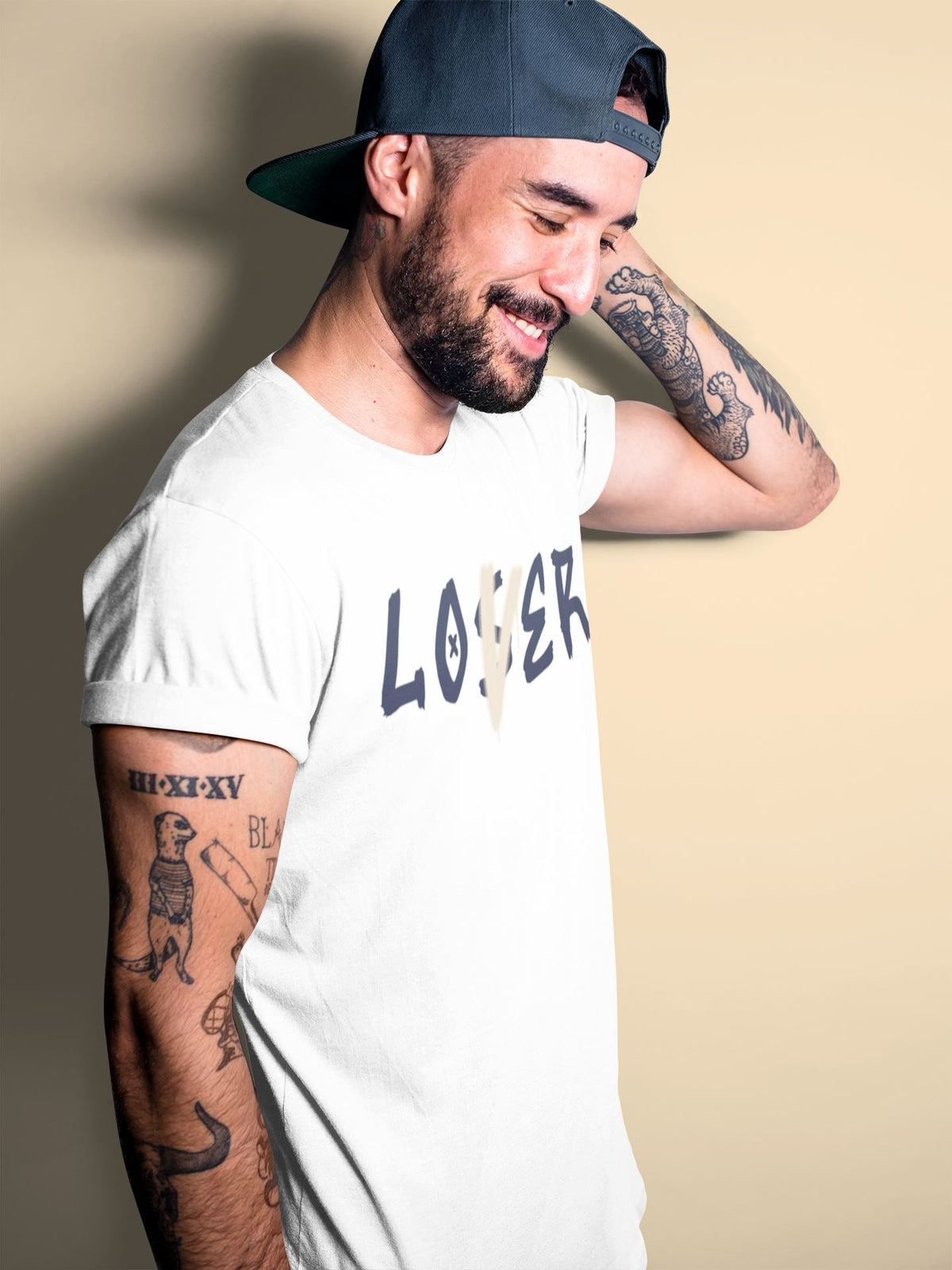 Jordan 1 85 Georgetown Sneaker Match Tees Loser Lover Sneaker Tees Jordan 1 85 Georgetown Jordan to match sneaker T-Shirt Crew Neck Shirts