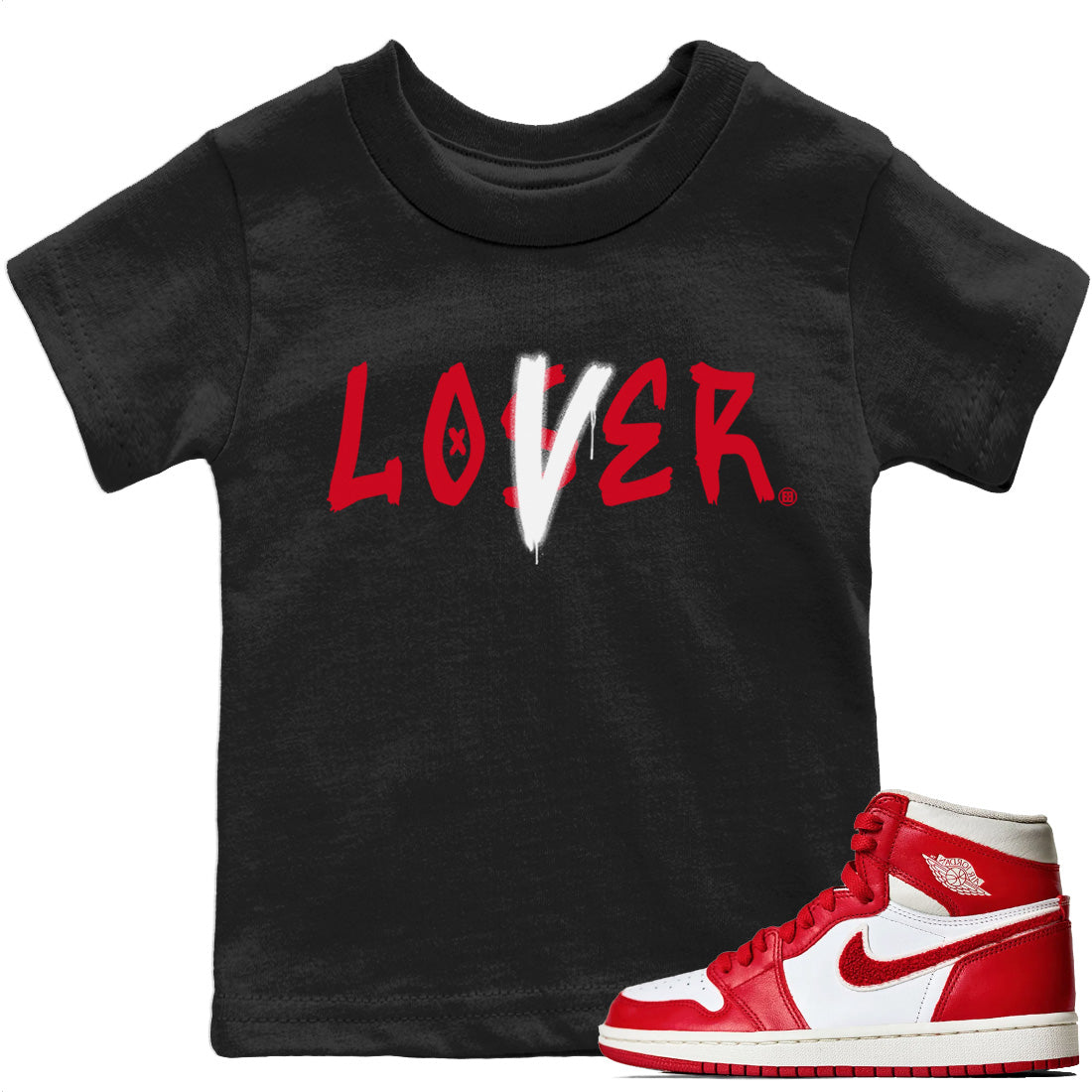 Jordan 1 Newstalgia Sneaker Matching T-Shirt Loser Lover Sneaker Tees Jordan 1 Newstalgia Sneaker Release Tees Kids Shirts