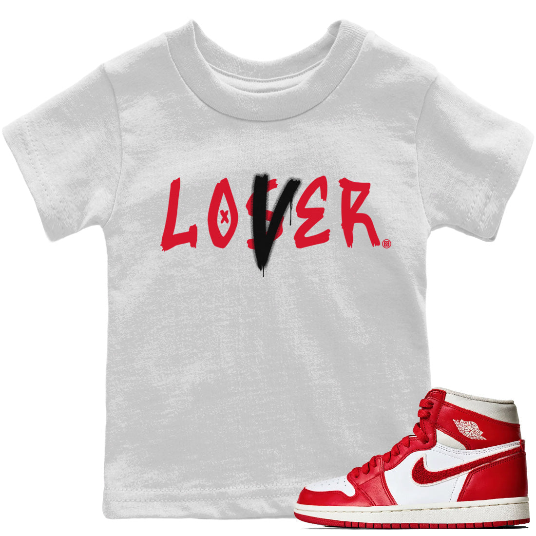 Jordan 1 Newstalgia Sneaker Matching T-Shirt Loser Lover Sneaker Tees Jordan 1 Newstalgia Sneaker Release Tees Kids Shirts