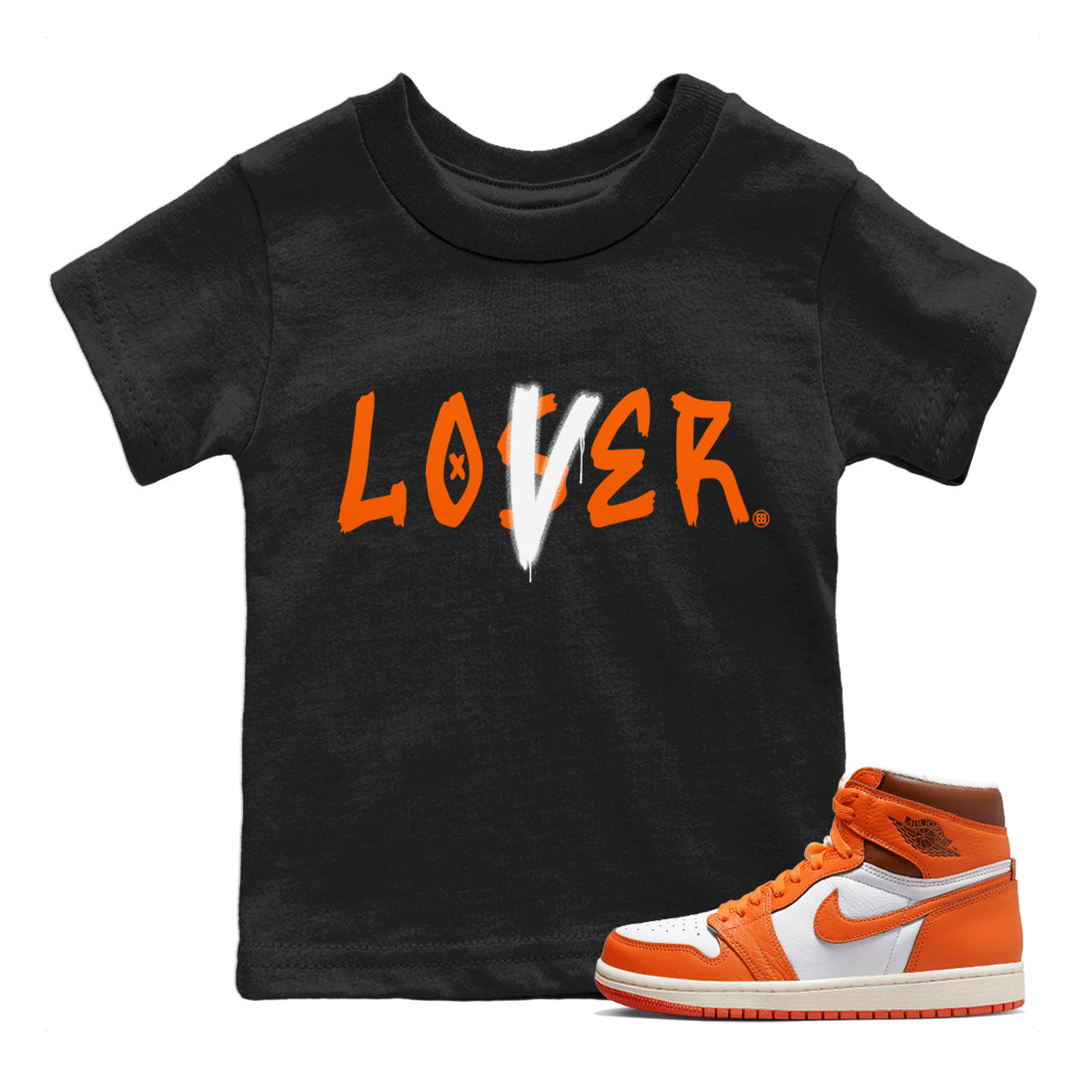Jordan 1 Starfish Sneaker Matching T-Shirt Loser Lover Sneaker Tees Jordan 1 Starfish Sneaker Release Tees Kids Shirts