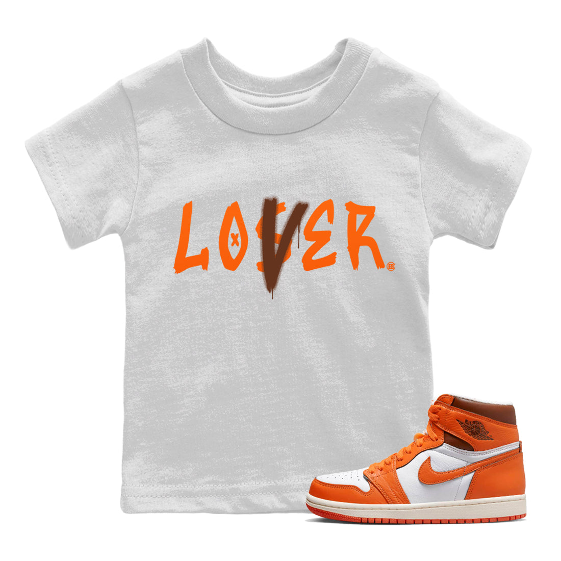 Jordan 1 Starfish Sneaker Matching T-Shirt Loser Lover Sneaker Tees Jordan 1 Starfish Sneaker Release Tees Kids Shirts
