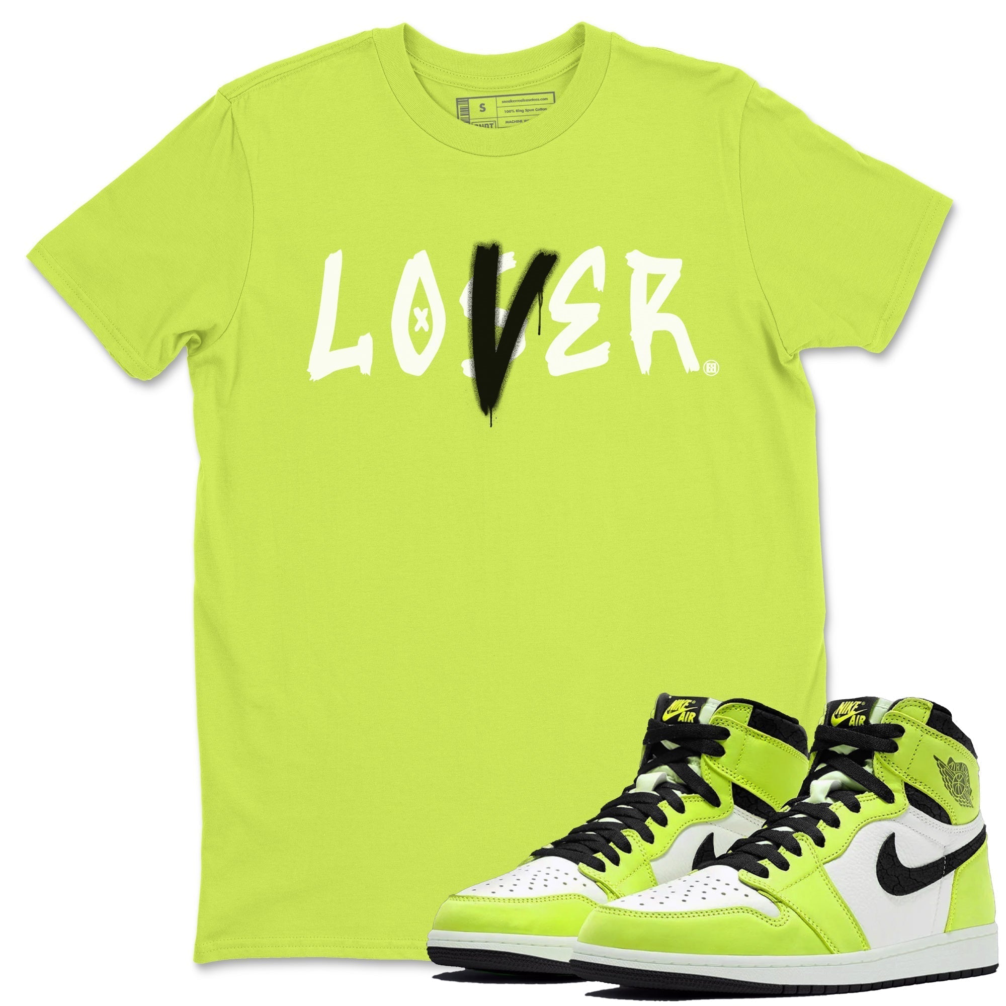 Jordan 1 Visionaire Sneaker Matching T-Shirt Loser Lover Sneaker Tees Jordan 1 Visionaire Sneaker Release Tees Crew Neck Tees