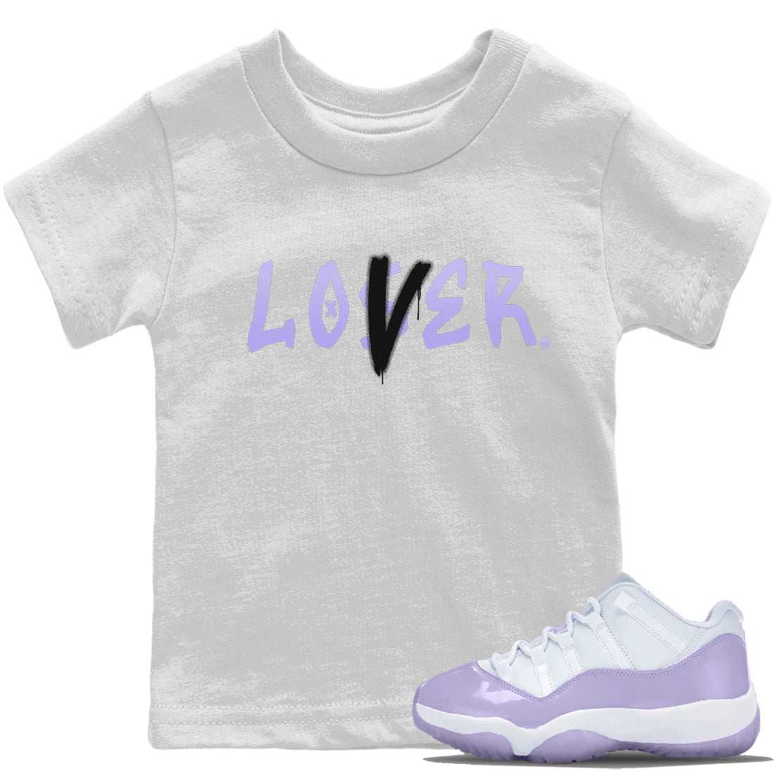 Jordan 11 Pure Violet Sneaker Matching T-Shirt Loser Lover Sneaker Tees Jordan 11 Pure Violet Sneaker Release Tees Kids Shirts