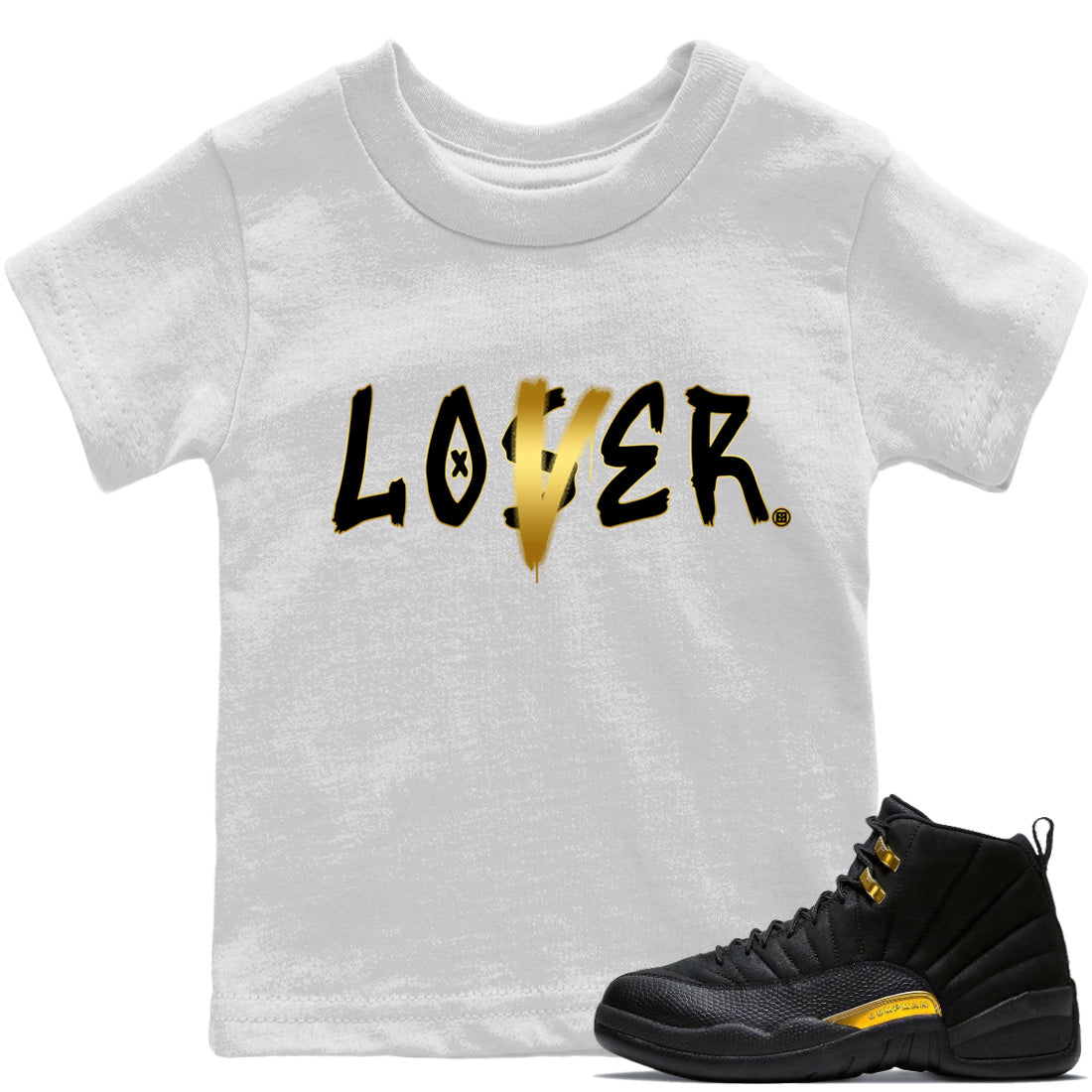 Jordan 12 Black Taxi Sneaker Matching T-Shirt Loser Lover Sneaker Tees Jordan 12 Black Taxi Sneaker Release Tees Kids Shirts
