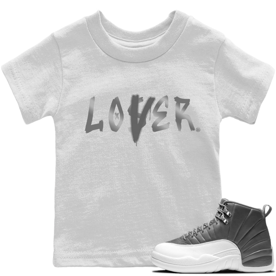 Jordan 12 Stealth Sneaker Matching T-Shirt Loser Lover Sneaker Tees Jordan 12 Stealth Sneaker Release Tees Kids Shirts