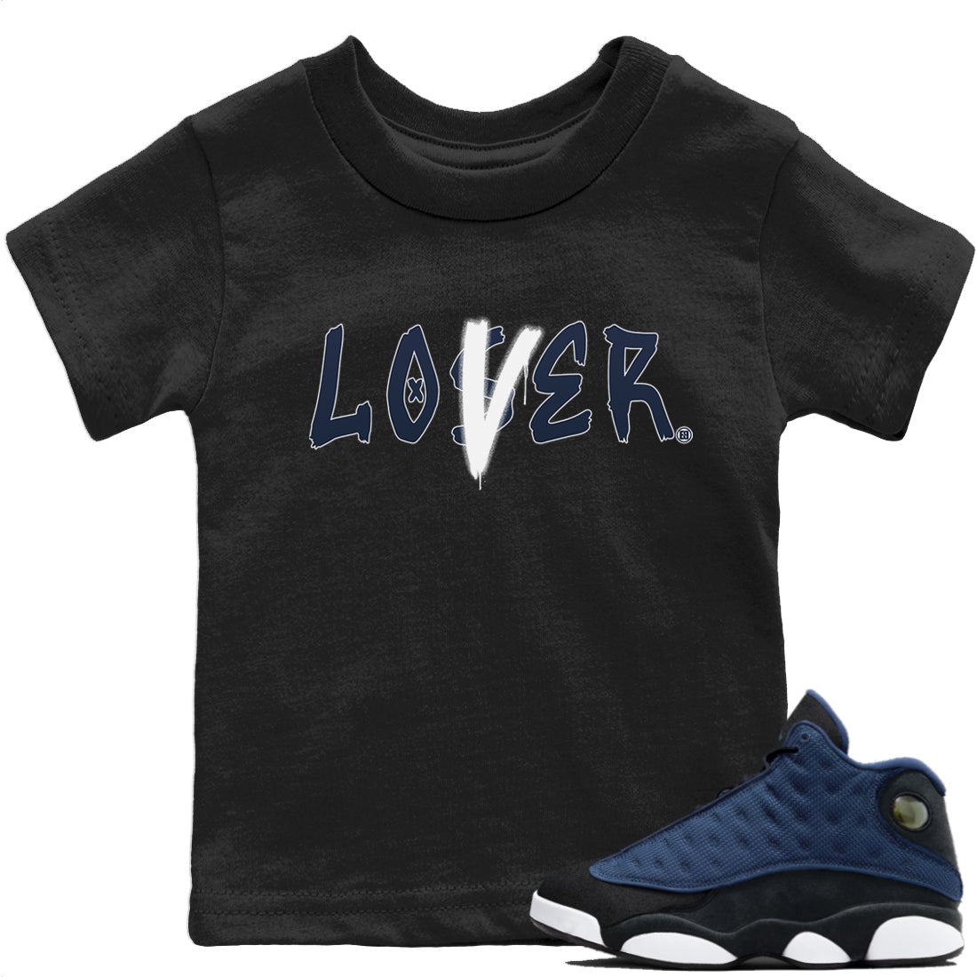 Jordan 13 Brave Blue Sneaker Matching T-Shirt Loser Lover Sneaker Tees Jordan 13 Brave Blue Sneaker Release Tees Kids Shirts