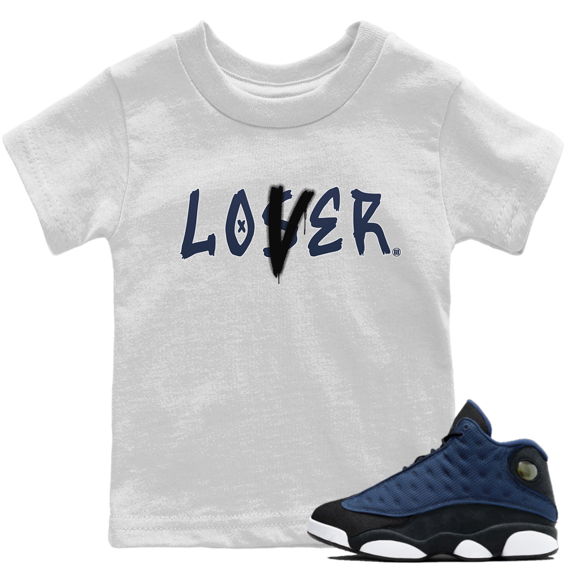 Jordan 13 Brave Blue Sneaker Matching T-Shirt Loser Lover Sneaker Tees Jordan 13 Brave Blue Sneaker Release Tees Kids Shirts